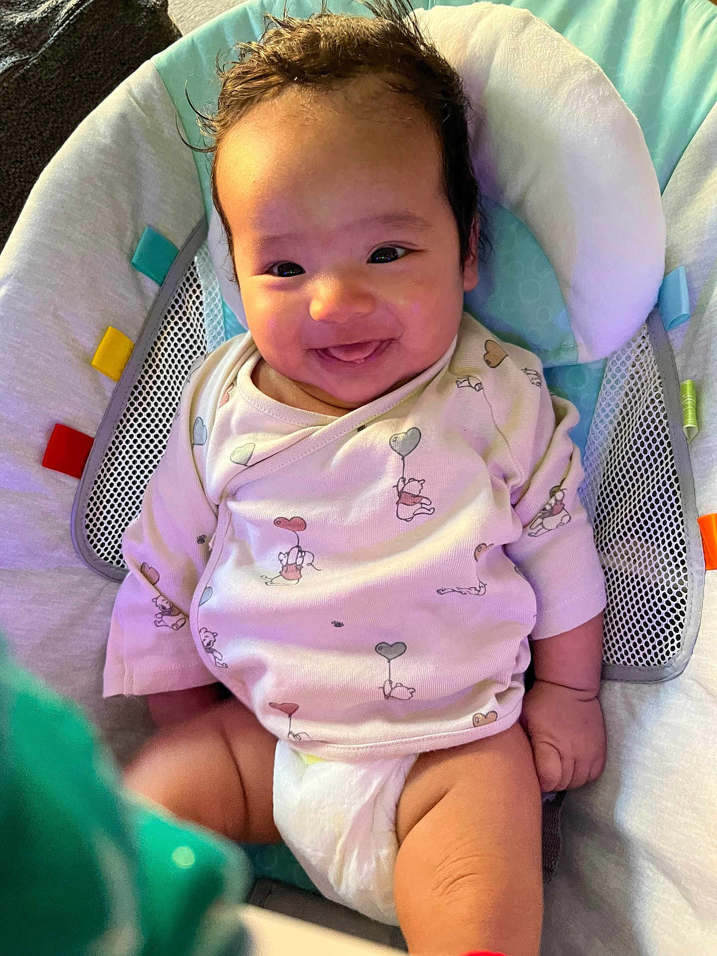 David joined the competition — help win amazing prizes! baby, baby_seat, child, clothing, colorful, comfort, cute, diaper, face, happy, indoors, infant, joy, onesie, playful, portrait, skin, smiling, toddler, young