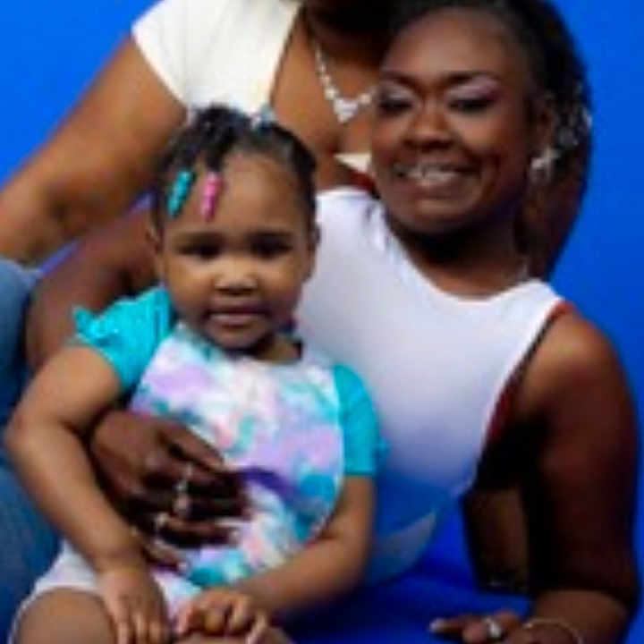 Dream Serenity joined the competition — help win amazing prizes! adult, blue_background, bracelet, braided_hair, casual_clothing, child, colorful_beads, family, female, glasses, group, happiness, necklace, portrait, ring, sitting, smile, studio_photo, toddler, tshirt