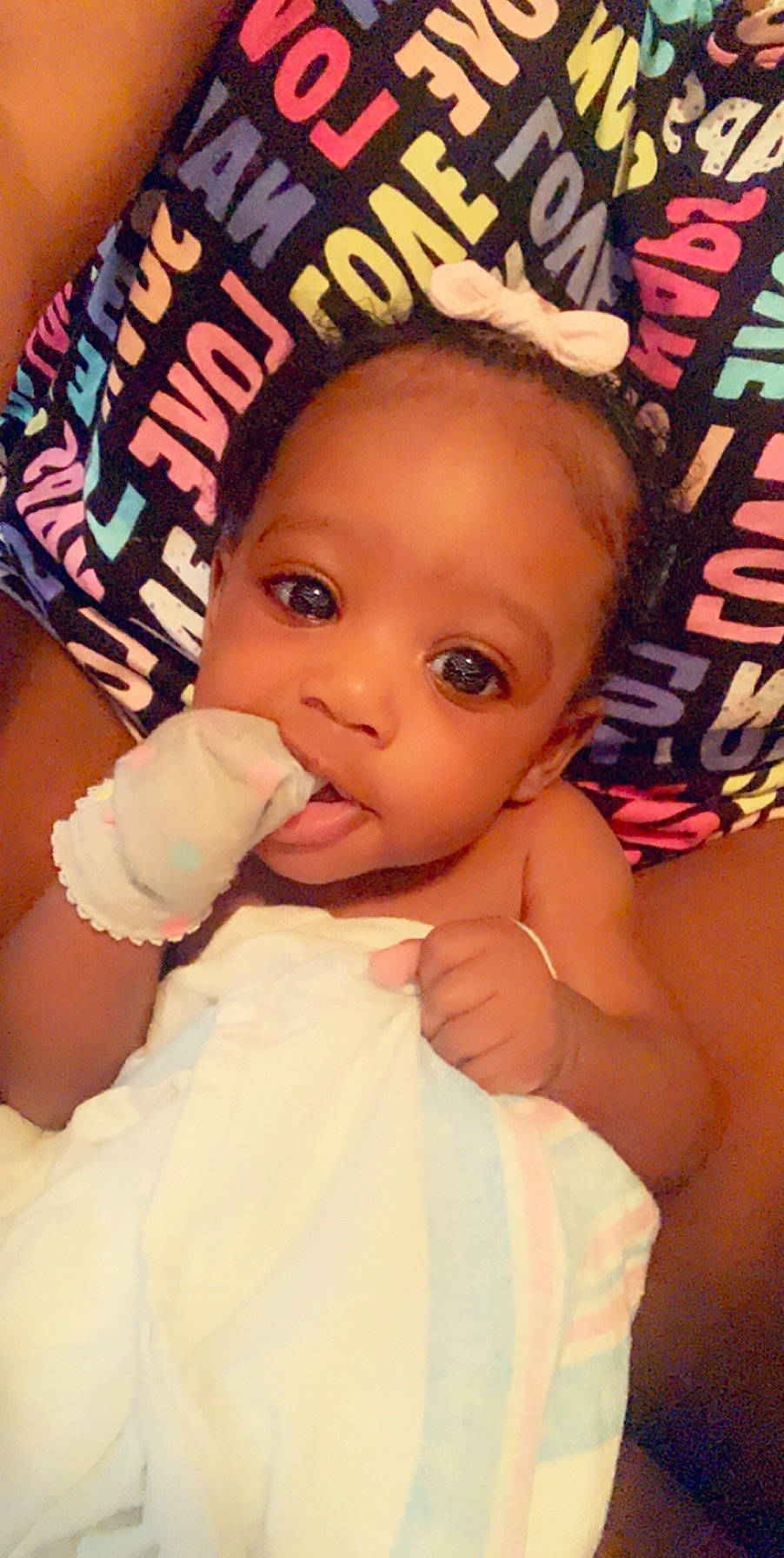 Nola joined the competition — help win amazing prizes! baby, cheek, child, headgear, mouth, person, toddler