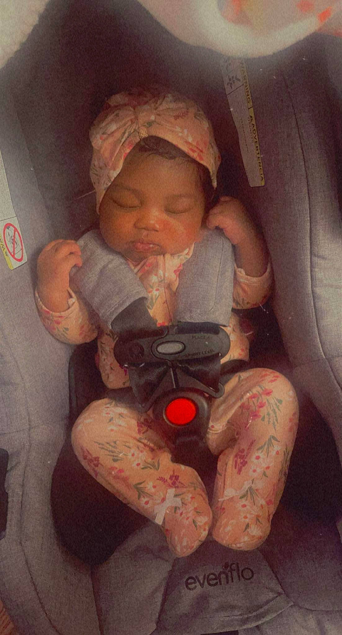 Breelyn joined the competition — help win amazing prizes! baby, baby_toddler_clothing, car_seat, cheek, child, comfort, cool, eye, finger, headgear, headwear, knee, lap, mouth, muscle, nail, person, pink, skin, thigh