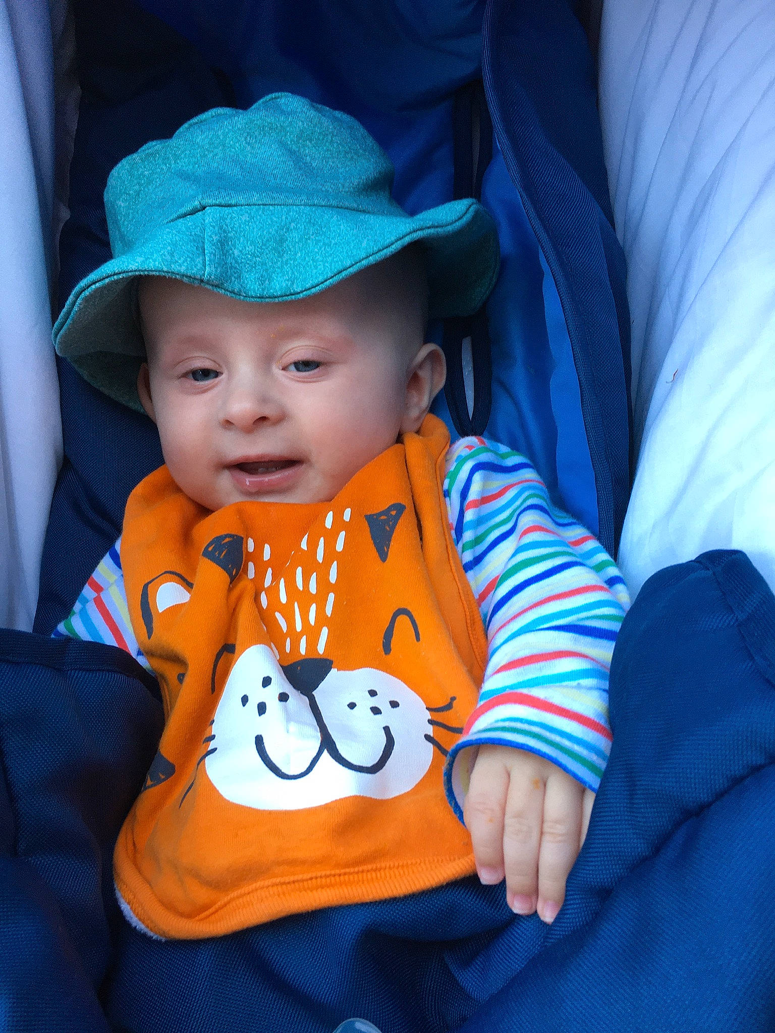 Dorian is registered to the contest to win money with this photo: baby, baby_products, baby_toddler_clothing, child, headwear, person, toddler