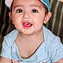 baby, babylaughing, baseballcap, bodypart, cap, clothing, face, happy, hat, head, mouth, person, photography, portrait, smile, surprised, t_shirt, teeth