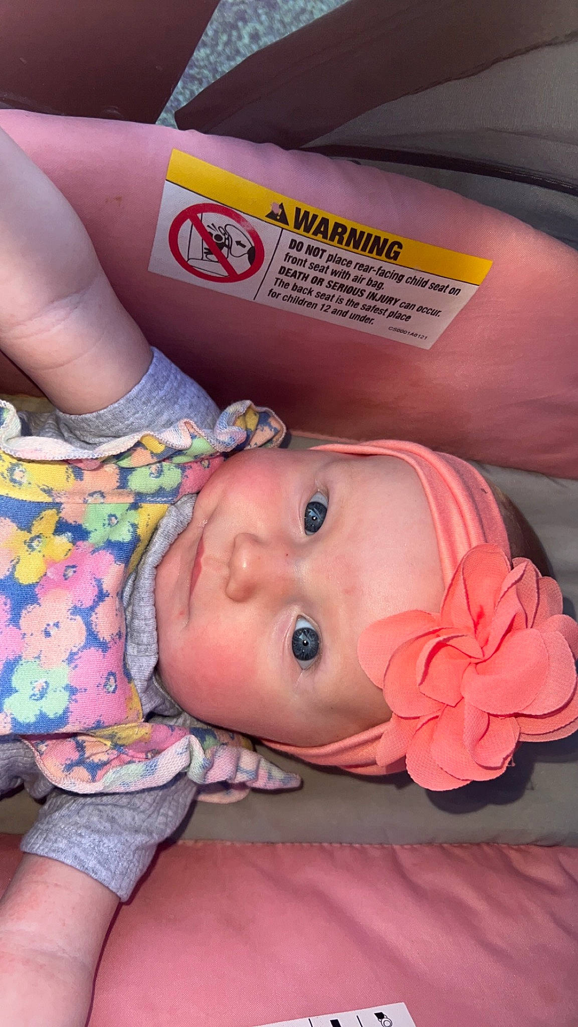 Esmae joined the competition — help win amazing prizes! baby, baby_products, baby_safety, baby_toddler_clothing, cheek, chest, child, comfort, eyelash, finger, fun, headwear, human_body, leisure, mouth, nose, person, pink, skin, thigh