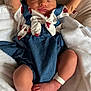 Macie joined the competition — help win amazing prizes! newborn, baby, infant, sleeping, arms_raised, blue_outfit, white_blanket, closeup, cute, peaceful, indoors, soft_texture, skin, foot, hand, person, lying_down, hospital_band, resting, cozy