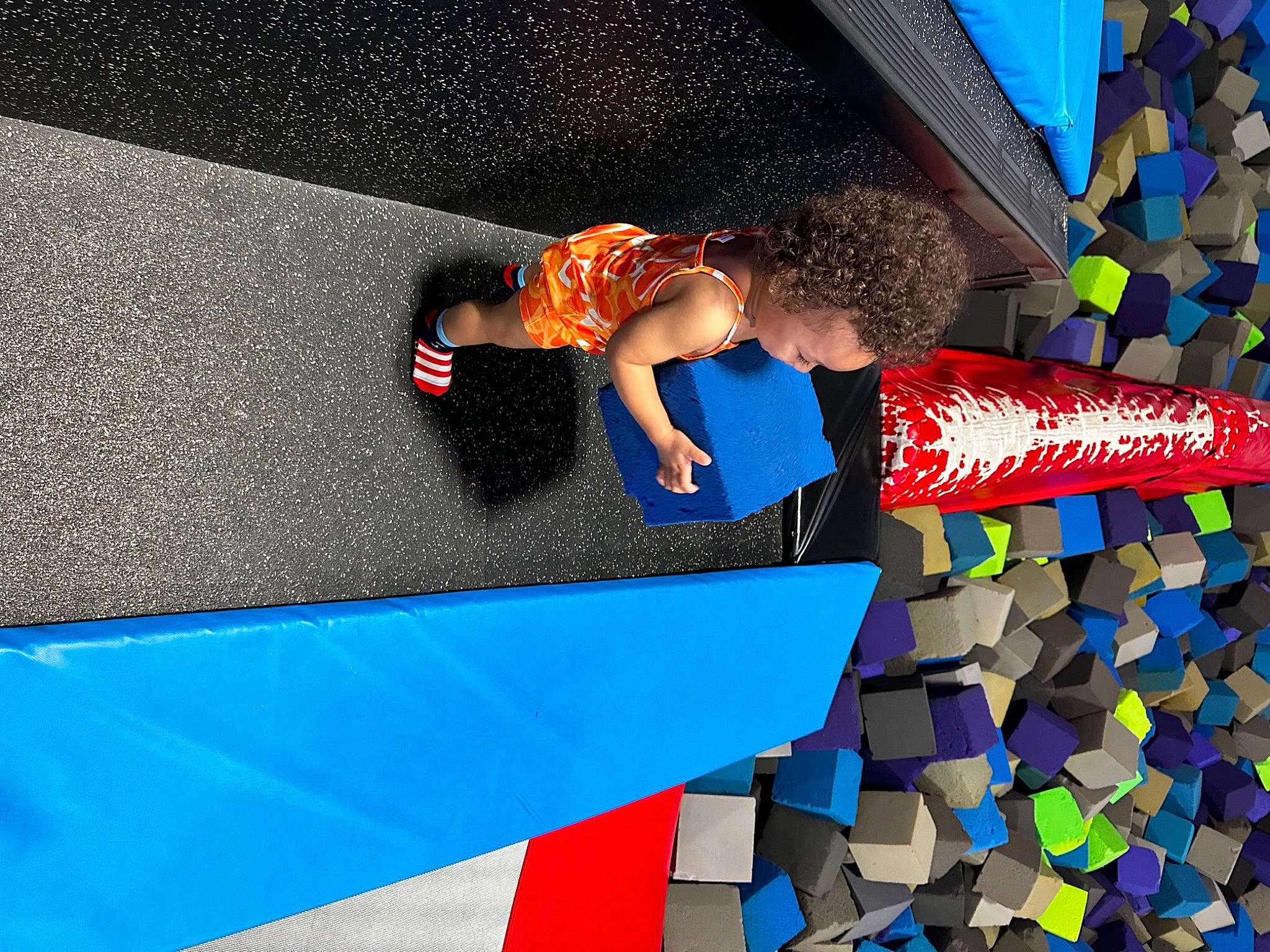 Jeremiah joined the competition — help win amazing prizes! blue, child, electric_blue, flooring, fun, games, human_leg, leisure, pattern, person, plastic, play, recreation, red, t_shirt, textile, tints_and_shades, toddler, visual_arts, world