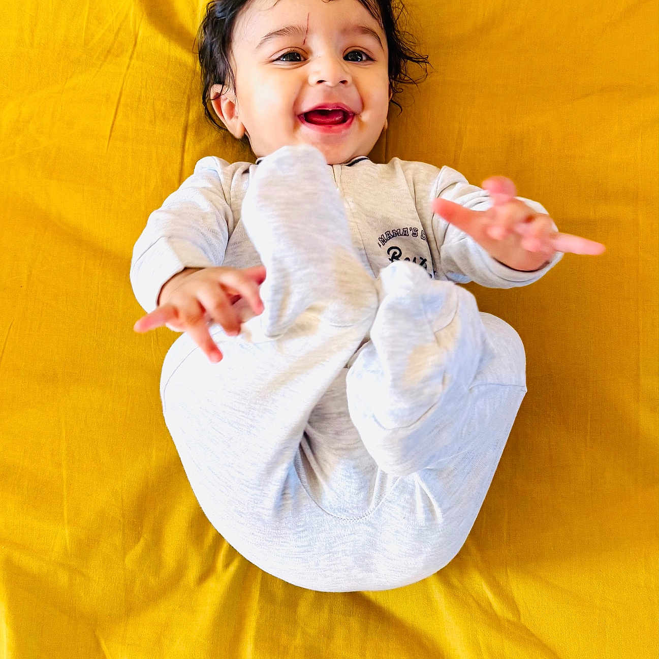 Udaybir joined the competition — help win amazing prizes! baby, babylaughing, bodypart, clothing, cutlery, face, finger, hand, happy, head, laughing, longsleeve, newborn, pants, person, photography, portrait, sleeve, smile, wrist