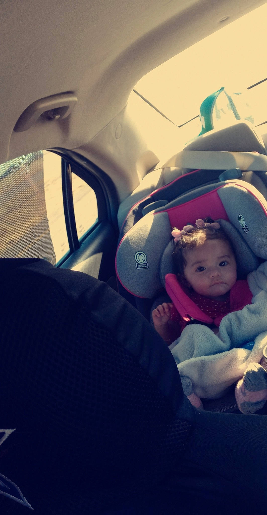 Neveah is registered to the contest to win money with this photo: auto_part, automotive_design, automotive_exterior, automotive_lighting, car, car_seat, cloud, comfort, cool, electric_blue, happy, hood, morning, motor_vehicle, person, personal_luxury_car, sky, steering_wheel, tints_and_shades, toddler