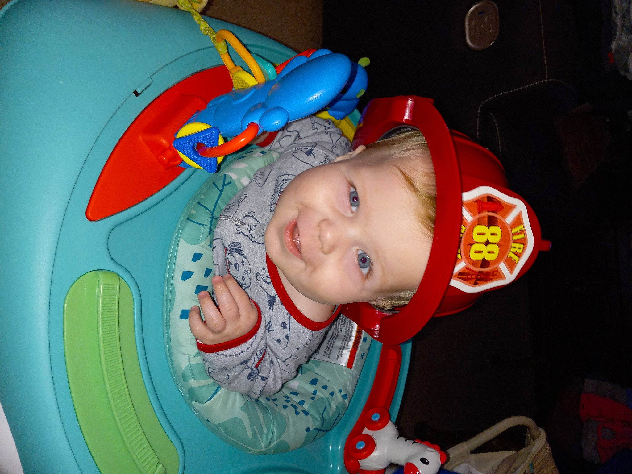 Conner joined the competition — help win amazing prizes! baby, baby_products, baby_toddler_clothing, baby_toys, cap, carmine, child, electric_blue, eye, fictional_character, fun, happy, hat, joy, person, plastic, play, product, recreation, sleeve