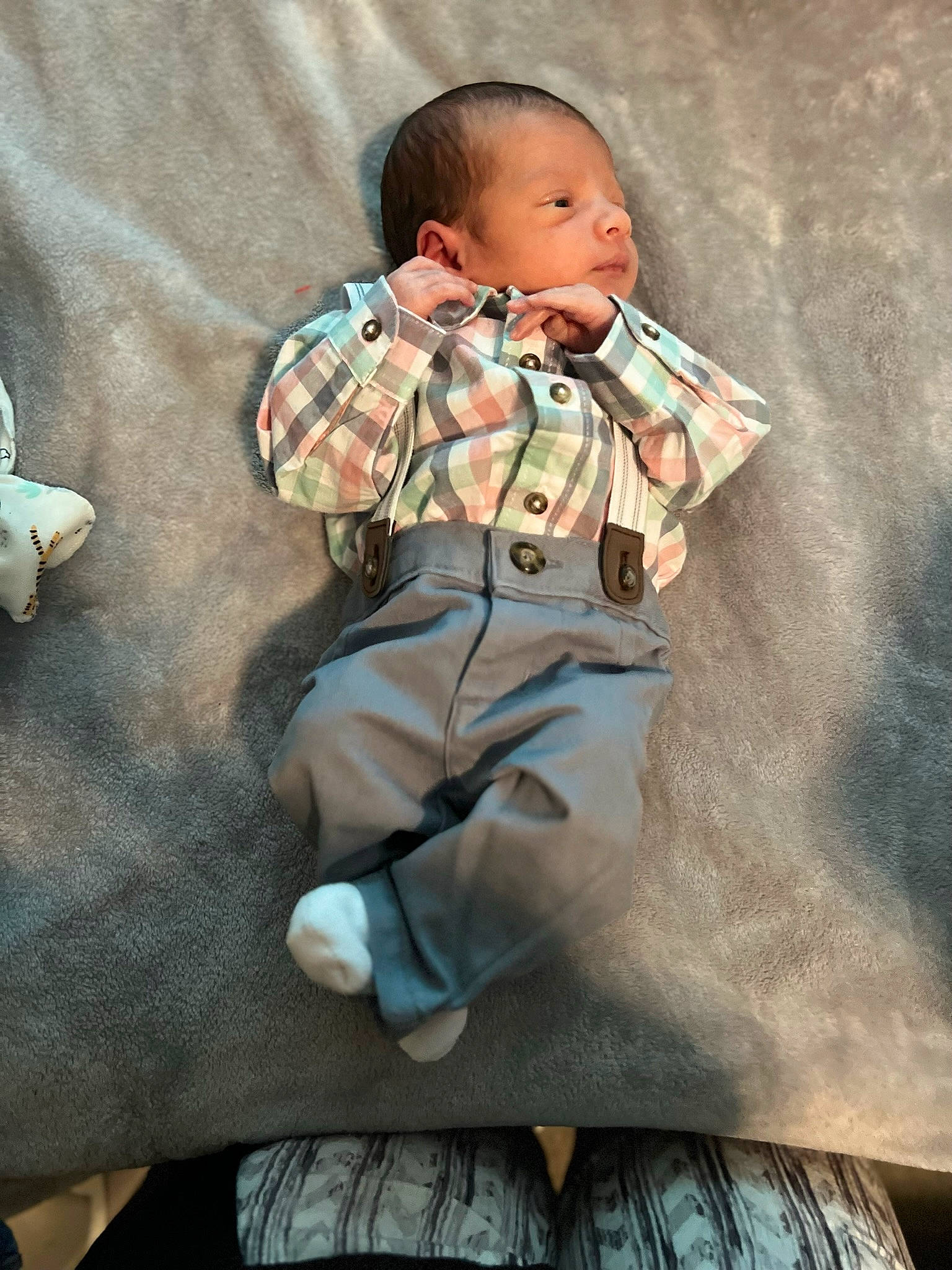 Jaxon is registered to the contest to win money with this photo: baby, baby_products, baby_toddler_clothing, child, comfort, face, flooring, fun, happy, linens, pattern, person, portrait_photography, room, sitting, skin, sleeve, toddler, toy, vacation