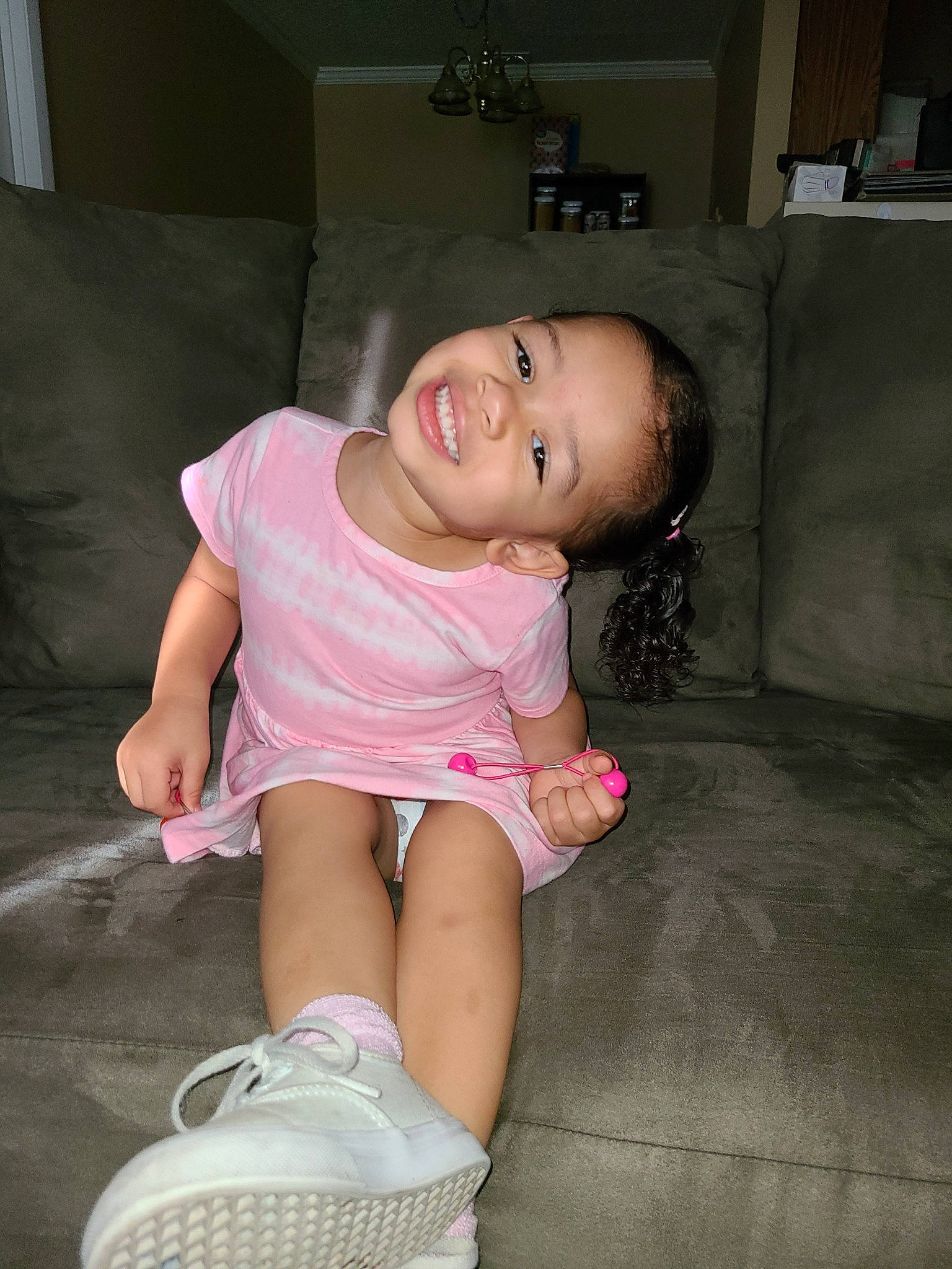 Nyla is registered to the contest to win money with this photo: baby, baby_toddler_clothing, child, comfort, eye, floor, flooring, human_leg, joy, knee, leg, outdoor_shoe, person, pink, shorts, skin, smile, sock, thigh, toddler