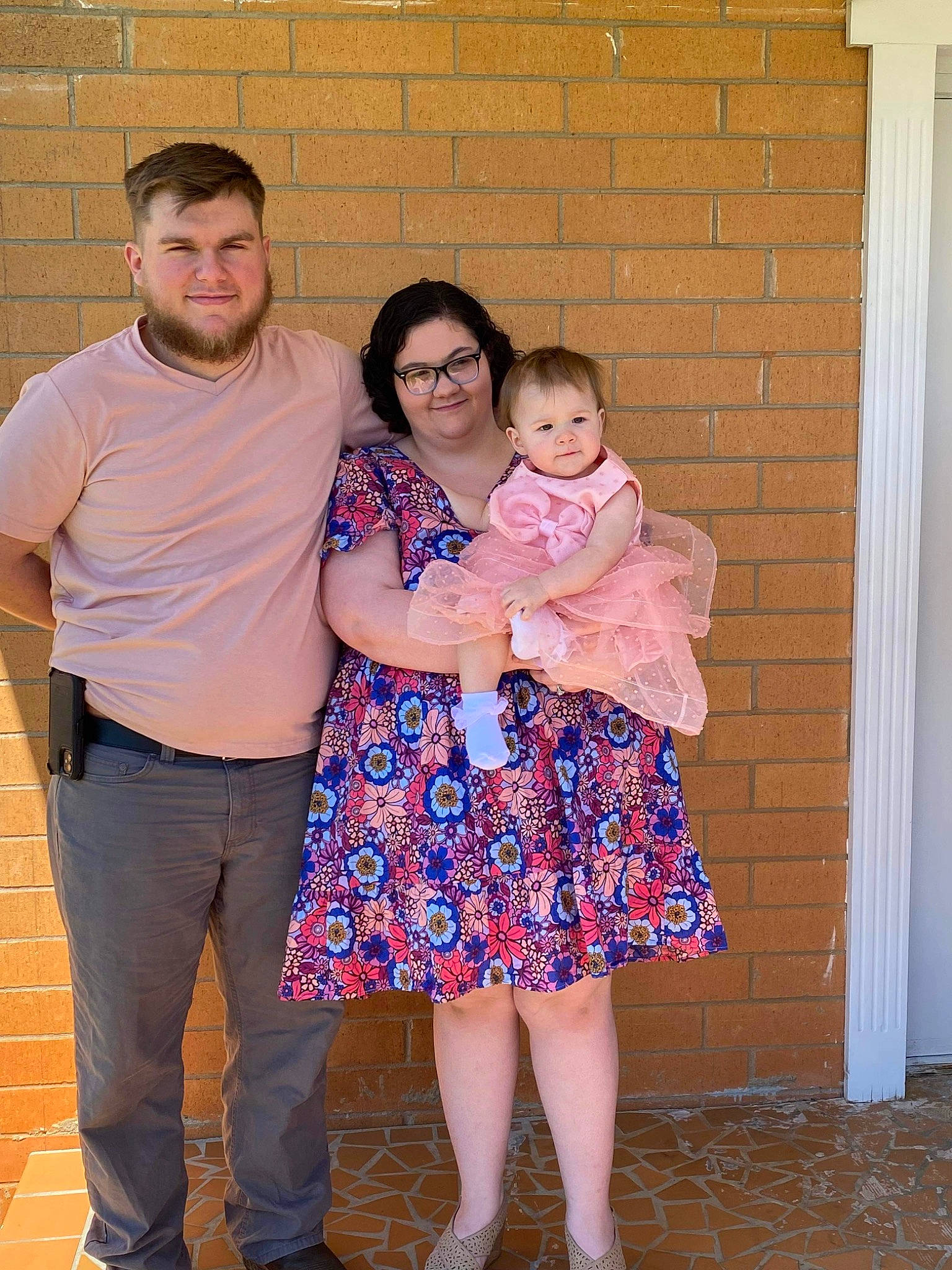 Blakelynn is registered to the contest to win money with this photo: baby, child, cocktail_dress, day_dress, event, fun, happy, human_body, human_leg, interaction, joy, magenta, one_piece_garment, person, pink, purple, sandal, shoulder, sleeve, smile