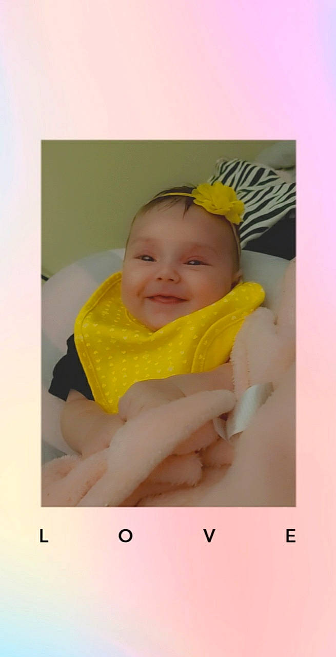 Raelee is registered to the contest to win money with this photo: baby, child, joy, person, skin, toddler, yellow