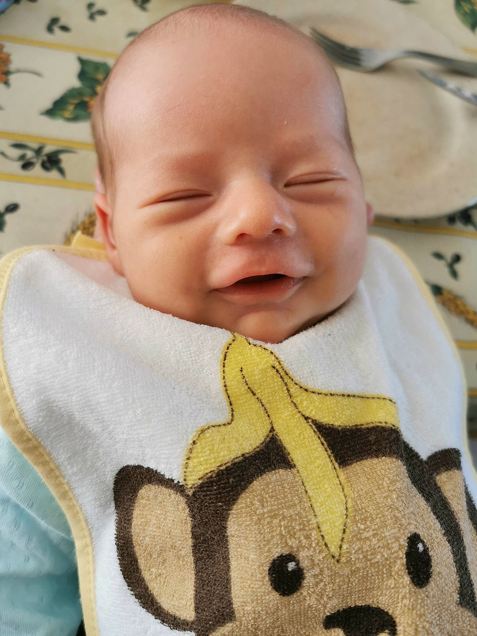 Milo participe au concours pour gagner de l'argent avec cette photo : baby, baby_sleeping, baby_toddler_clothing, cheek, child, chin, collar, comfort, eye, facial_expression, happy, head, linens, person, product, skin, sleeve, smile, textile, toddler