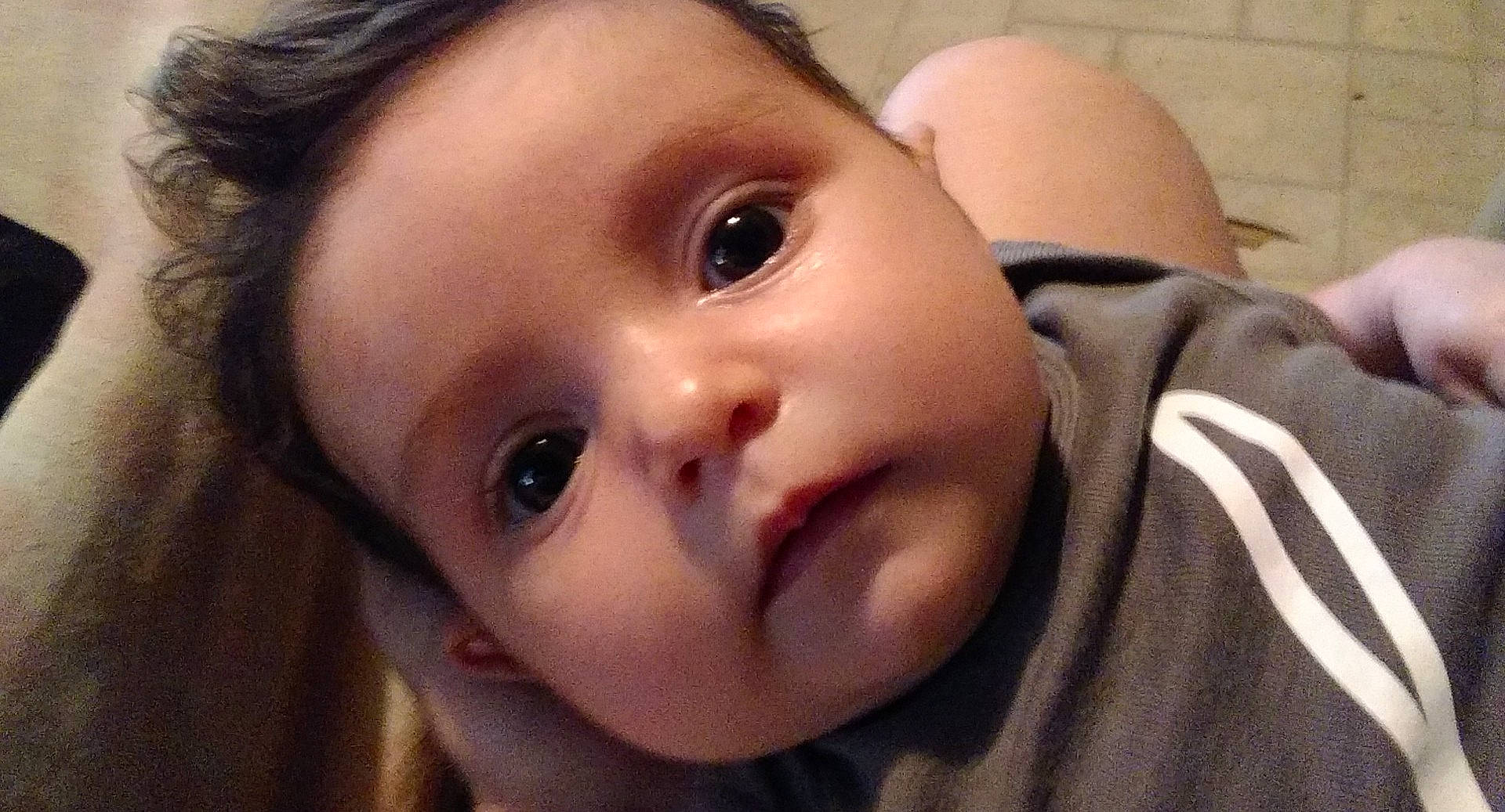 Patience is registered to the contest to win money with this photo: baby, beauty, cheek, close_up, ear, eyebrow, eyelash, finger, forehead, fun, happy, iris, jaw, lip, mouth, no_expression, nose, person, skin, smile