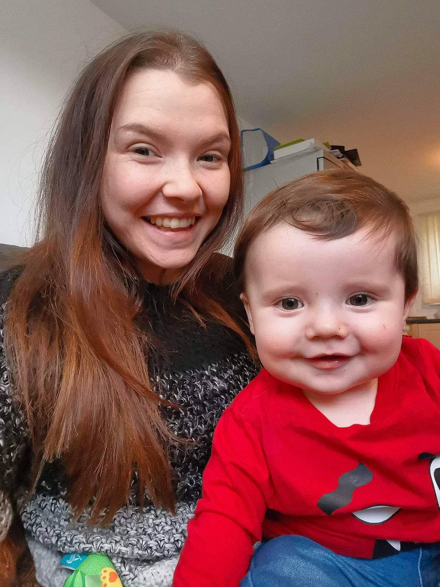 Callan is registered to the contest to win money with this photo: brown_hair, cheek, child, daughter, eye, face, facial_expression, family, fun, happy, iris, joy, laugh, mother, people, person, sibling, skin, smile, toddler