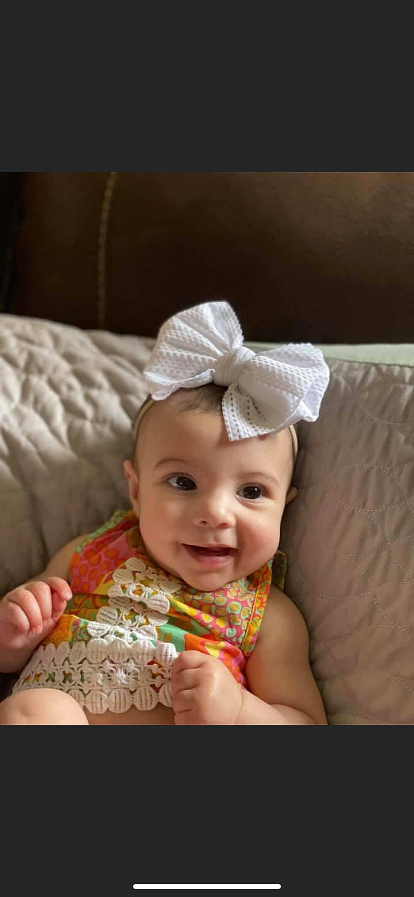 Blakelynn is registered to the contest to win money with this photo: baby, bonnet, cap, child, ear, fashion_accessory, hair_accessory, headband, headgear, joy, person, photography, toddler