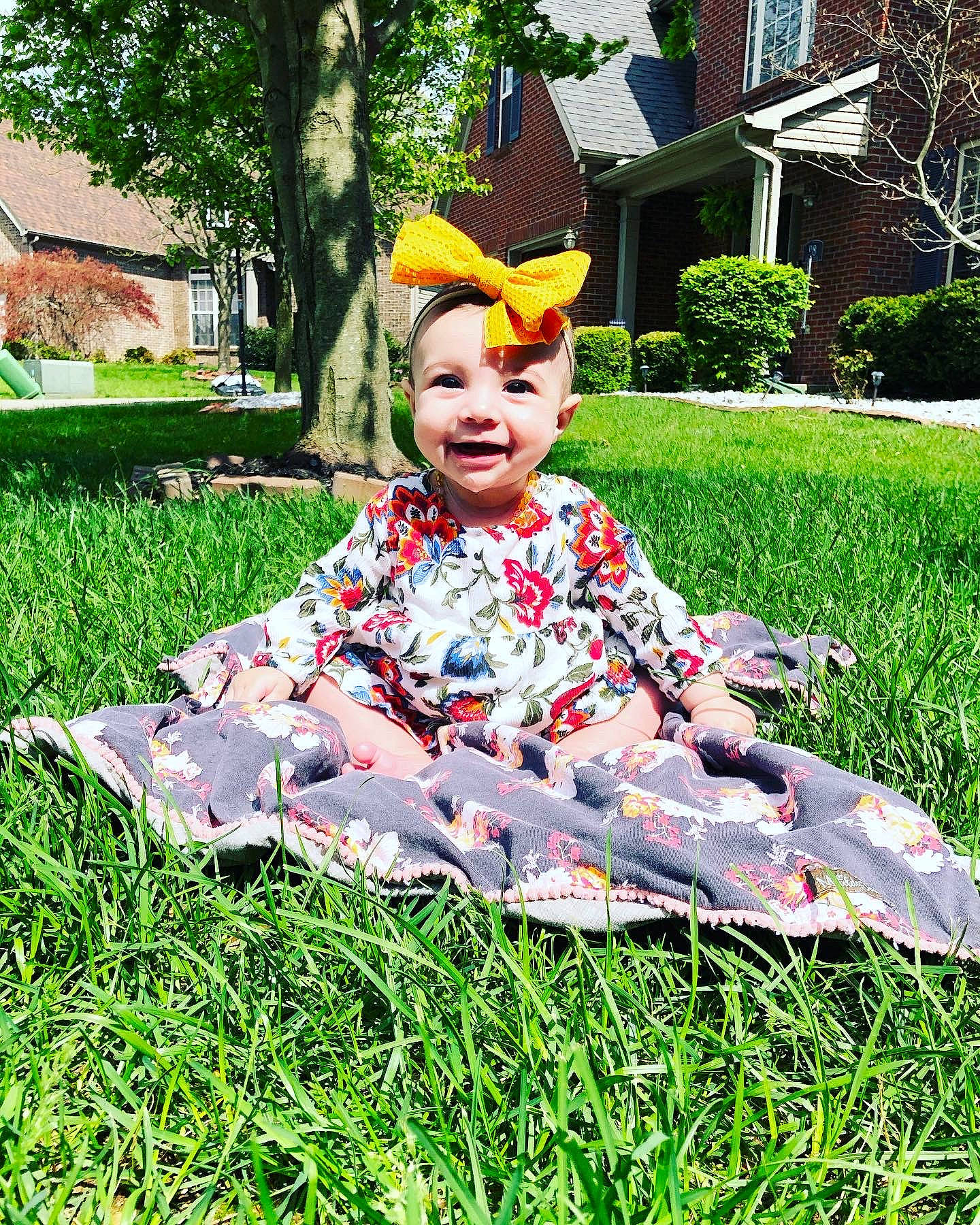 Blakelynn joined the competition — help win amazing prizes! child, costume, fawn, flower, garden, grass, joy, lawn, leaf, person, plant, smile