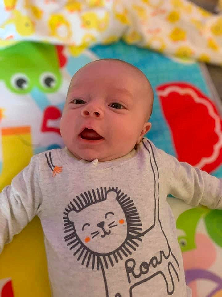 Kylan joined the competition — help win amazing prizes! art, baby, baby_toddler_clothing, cheek, child, facial_expression, fun, happy, head, mouth, nose, pattern, person, pink, product, sleeve, smile, t_shirt, textile, toddler