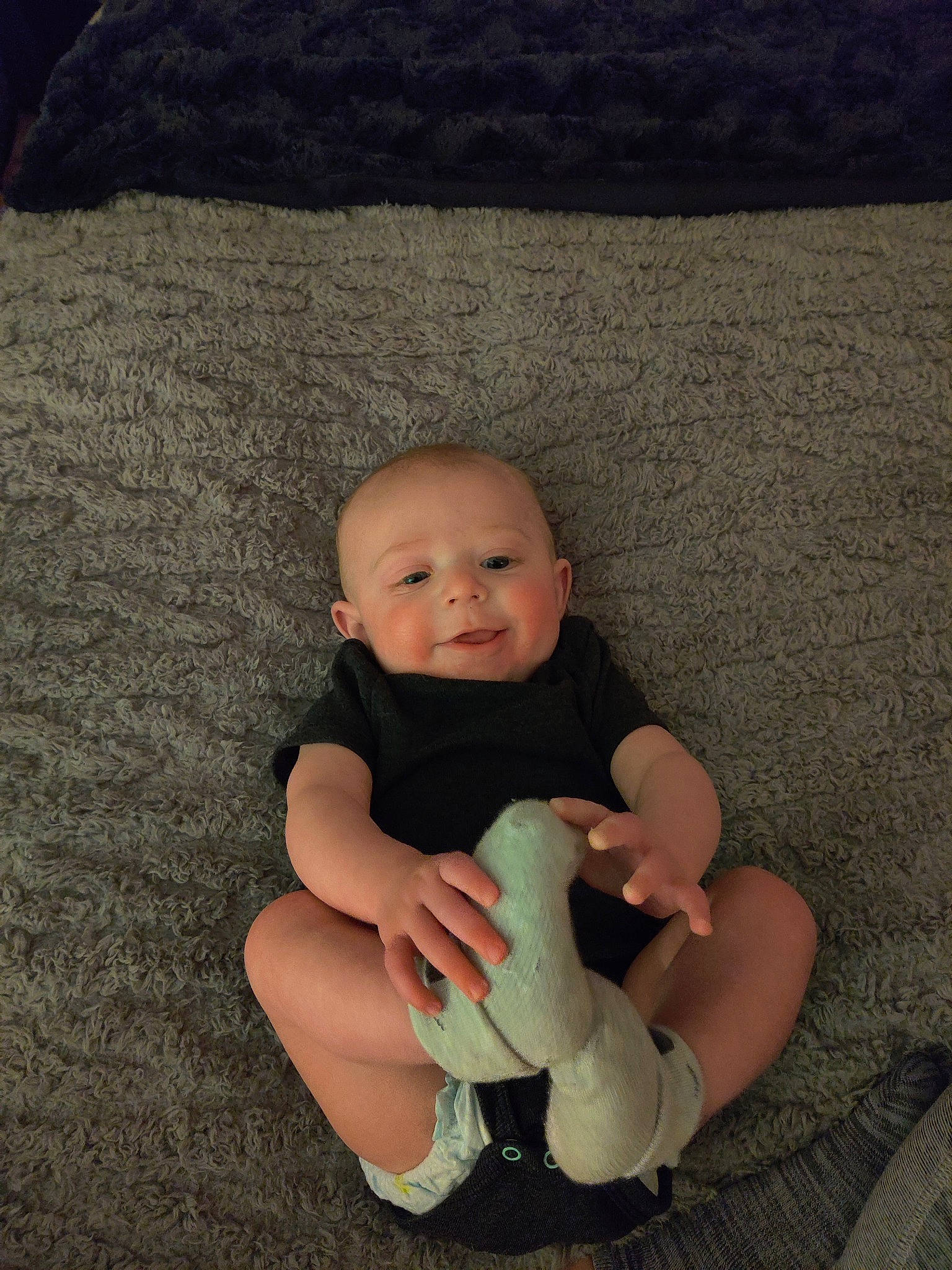 Tatum joined the competition — help win amazing prizes! arm, baby, cheek, child, finger, hand, head, leg, person, sitting, skin, smile, toddler