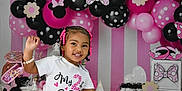 Tyaisia joined the competition — help win amazing prizes! balloons, beads, birthday, braids, celebration, child, decorations, event, festive, girl, happy, indoor, minnie_mouse, party, pink, polka_dot, portrait, smile, toddler, tutu