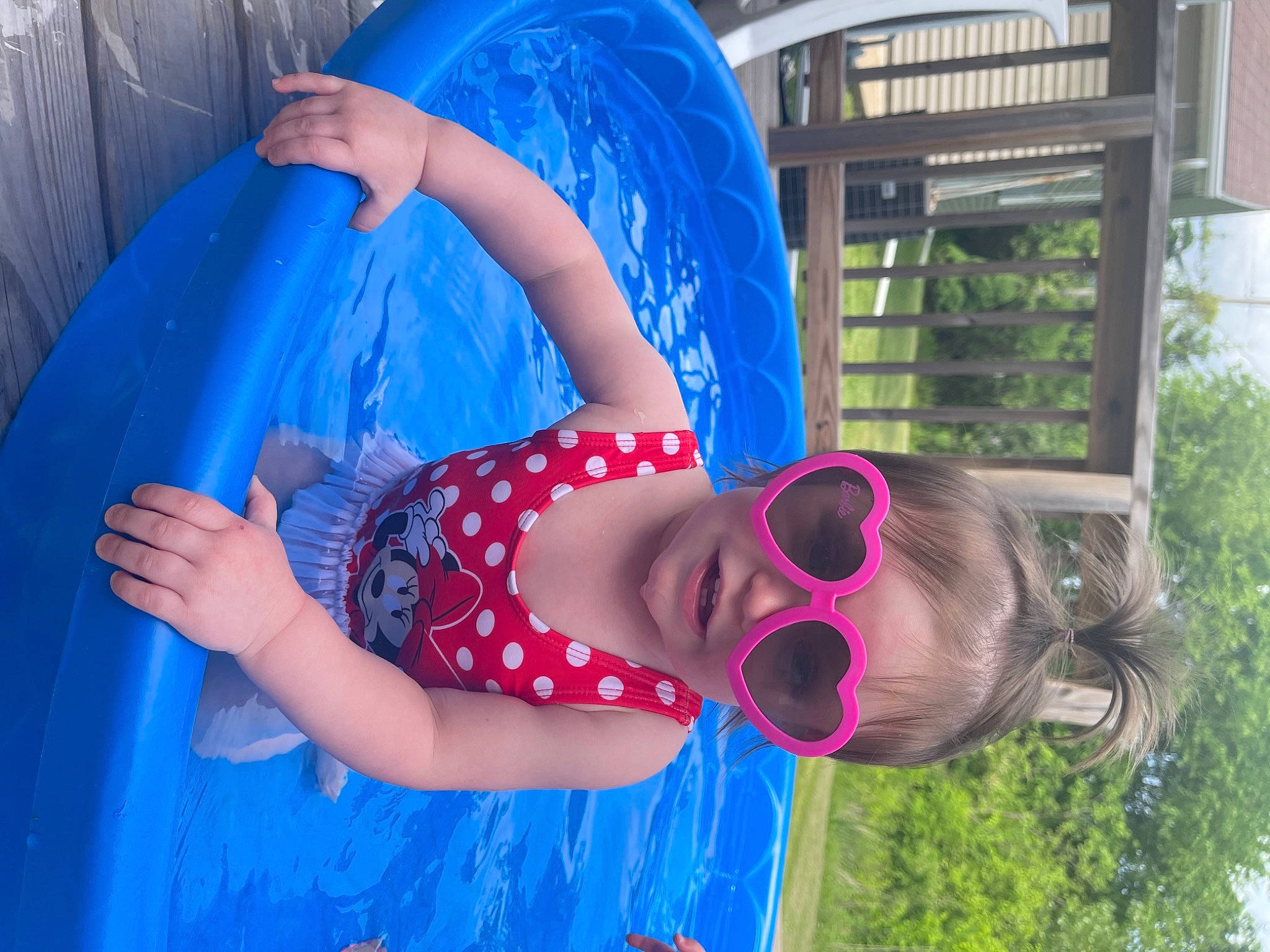Kynsleigh is registered to the contest to win money with this photo: beauty, blue, child, electric_blue, eyewear, fun, glasses, goggles, hairstyle, happy, human, leisure, person, plant, recreation, sky, smile, summer, sunglasses, tree