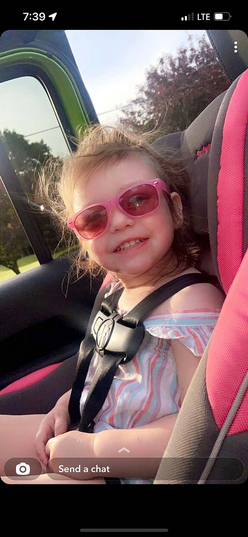 Kynsleigh joined the competition — help win amazing prizes! automotive_exterior, cool, eyewear, face, facial_expression, finger, glasses, goggles, hairstyle, happy, joy, light, lip, motor_vehicle, mouth, person, pink, skin, smile, sunglasses