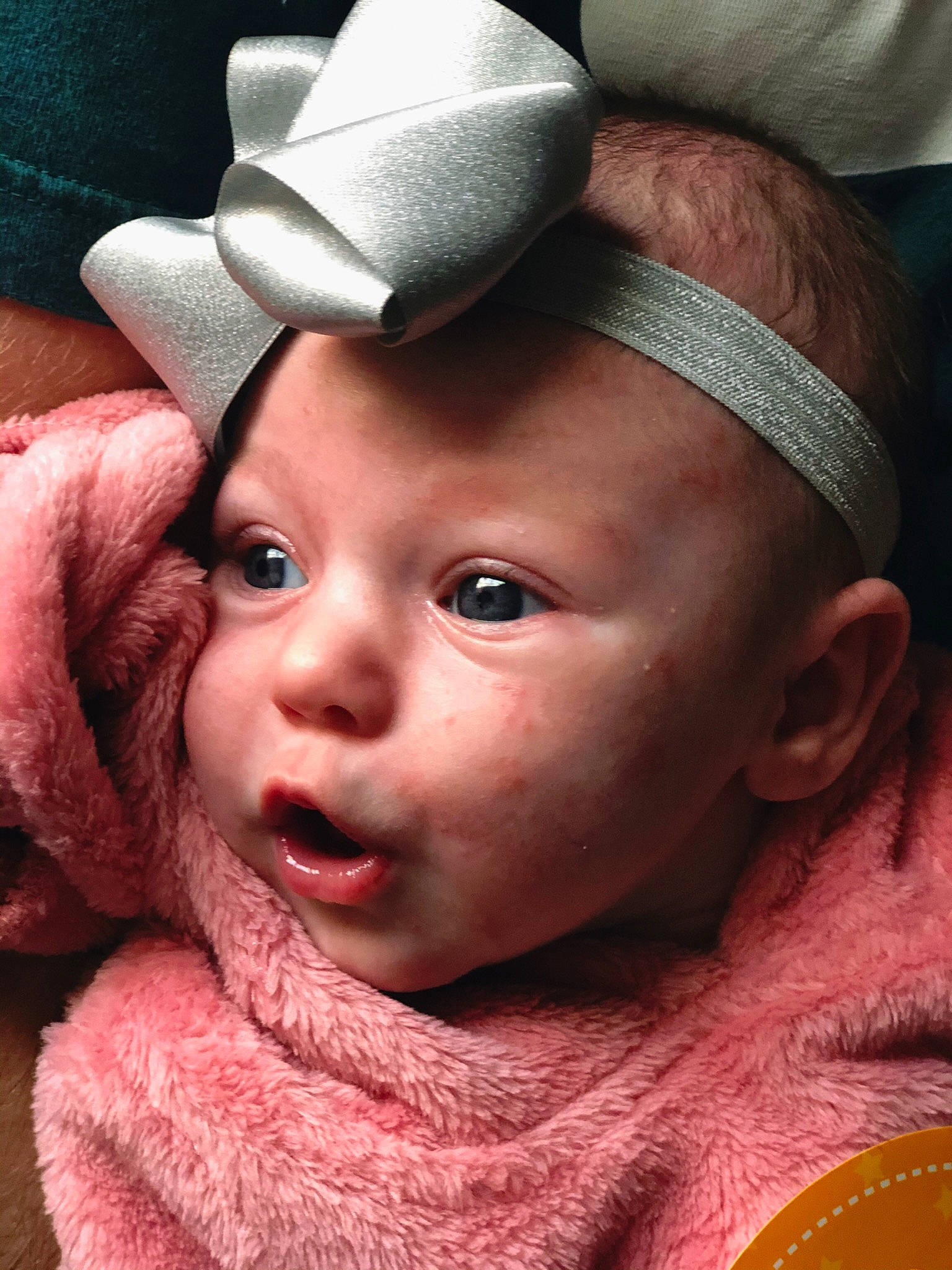 Kynsleigh joined the competition — help win amazing prizes! baby, cheek, child, ear, face, fashion_accessory, hat, head, headgear, headwear, lip, nose, person, pink, portrait_photography, toddler