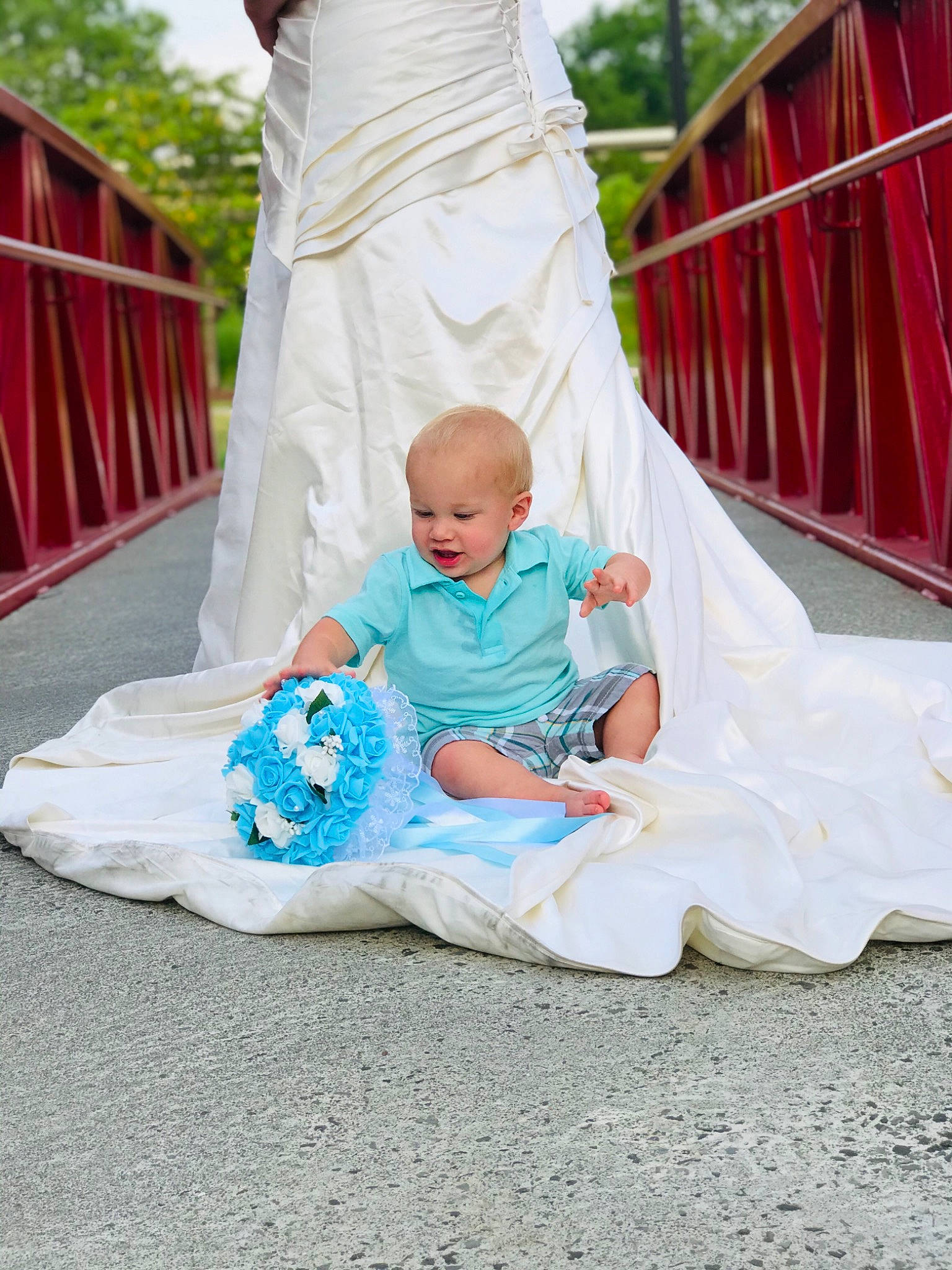 Ashtyn joined the competition — help win amazing prizes! baby, bridal_clothing, bride, ceremony, child, dress, family, fun, marriage, people, person, photograph, photography, pink, red, skin, toddler, turquoise, vacation, wedding