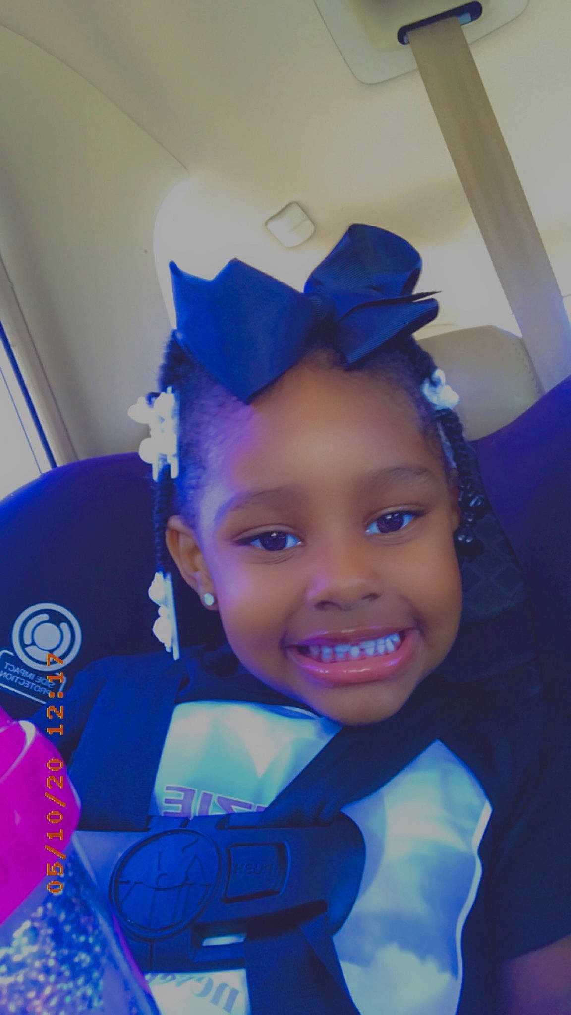 Tanylah joined the competition — help win amazing prizes! blue, child, cobalt_blue, ear, electric_blue, eye, eyebrow, face, facial_expression, forehead, fun, hair, hair_accessory, hairstyle, head, headgear, joy, person, purple, skin