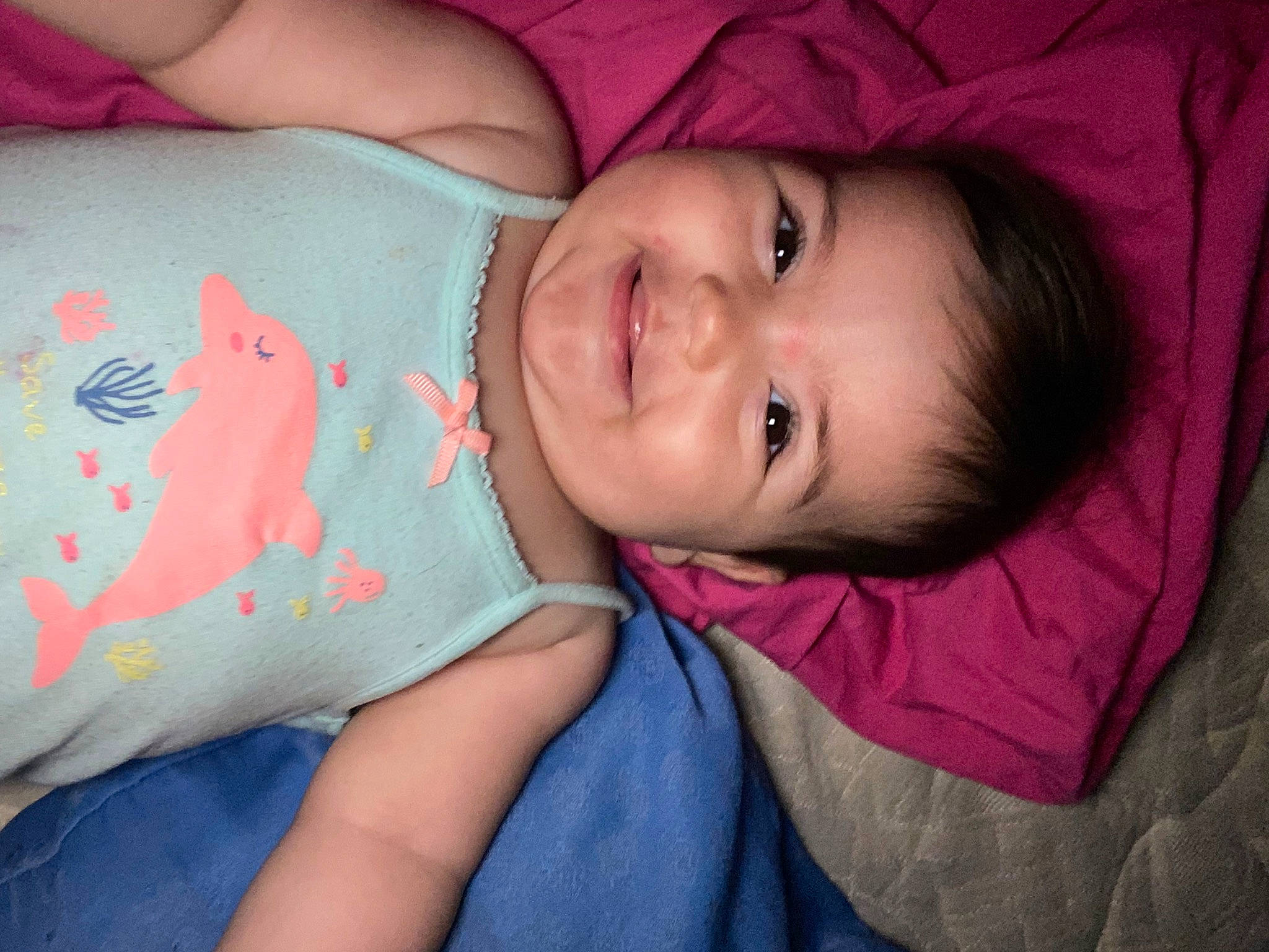 Rose Sofia participe au concours pour gagner de l'argent avec cette photo : baby_toddler_clothing, cheek, child, comfort, elbow, eyebrow, eyelash, flash_photography, happy, head, iris, joy, lip, mouth, neck, nose, person, pink, skin, sleeve