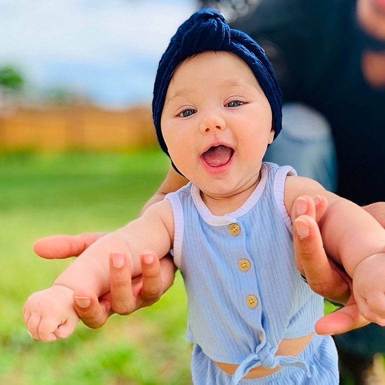 Annalisa joined the competition — help win amazing prizes! baby, baby_toddler_clothing, cheek, child, close_up, finger, flash_photography, fun, gesture, grass, happy, headwear, nail, people_in_nature, person, skin, sleeve, smile, summer, thumb