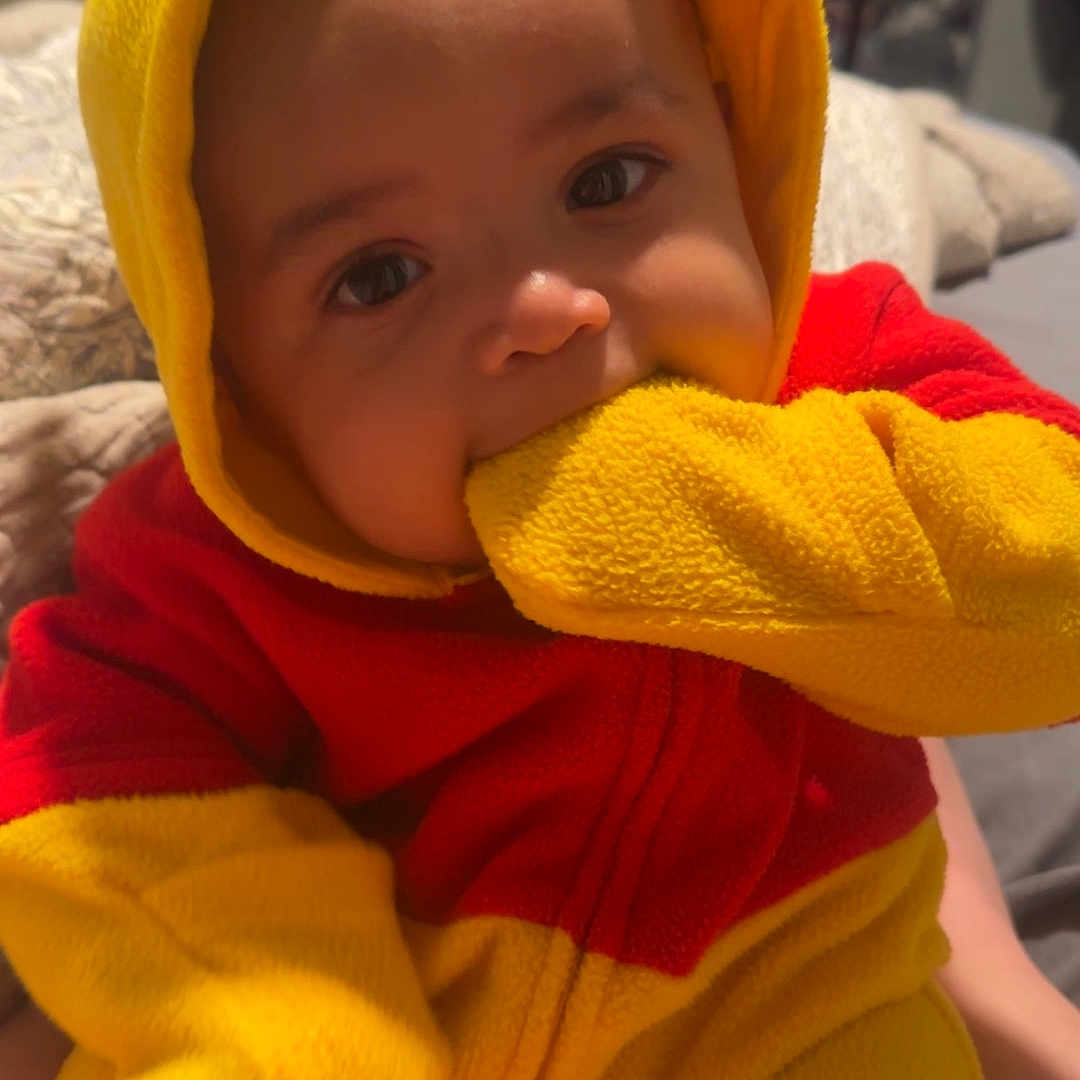 Roman joined the competition — help win amazing prizes! baby, bodypart, bonnet, cap, clothing, coat, costume, face, finger, hand, hat, head, hood, hoodie, knitwear, person, photography, portrait, sweater, sweatshirt
