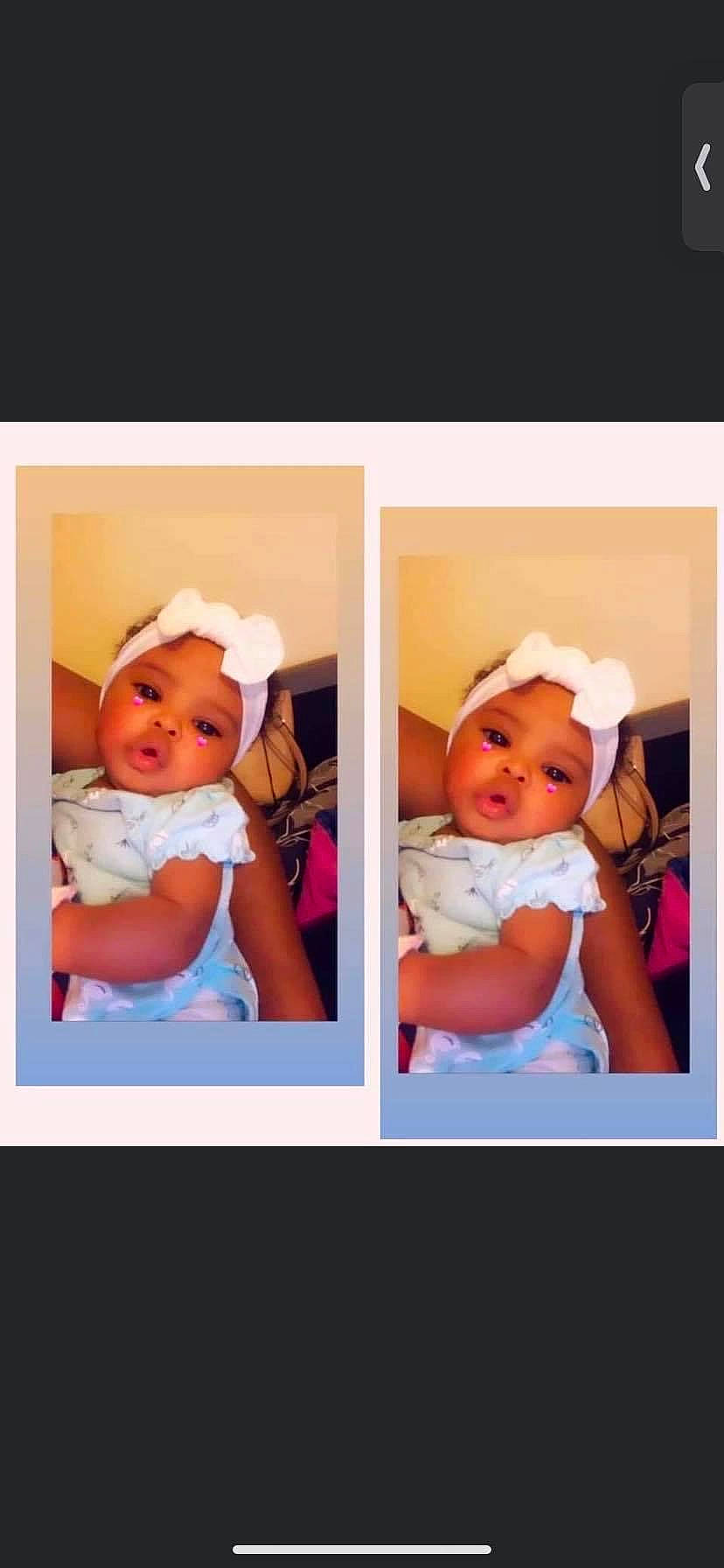 Sariyah is registered to the contest to win money with this photo: art, baby, baby_toddler_clothing, cap, child, collage, electric_blue, face, fashion_accessory, font, happy, hat, headgear, headwear, magenta, pattern, person, pink, purple, smile