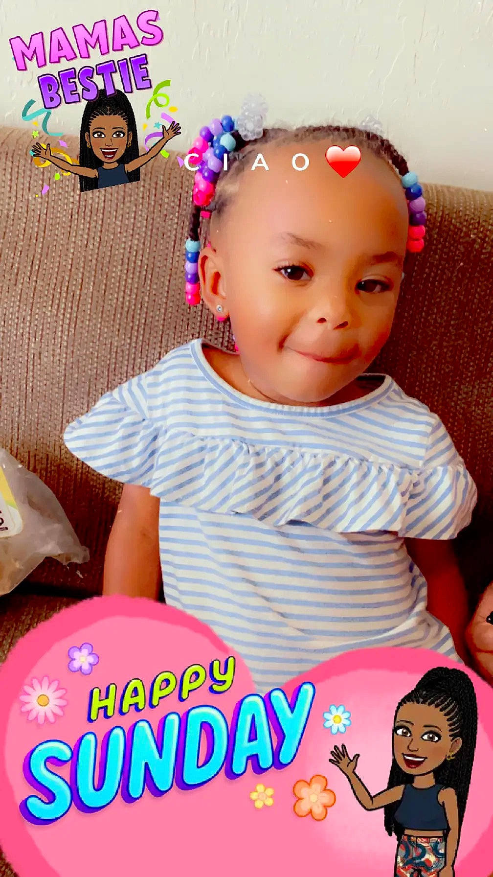 Sariyah is registered to the contest to win money with this photo: baby, baby_products, baby_toddler_clothing, cheek, child, event, fashion_accessory, fun, happy, magenta, party, party_supply, person, photo_caption, pink, play, product, skin, smile, t_shirt