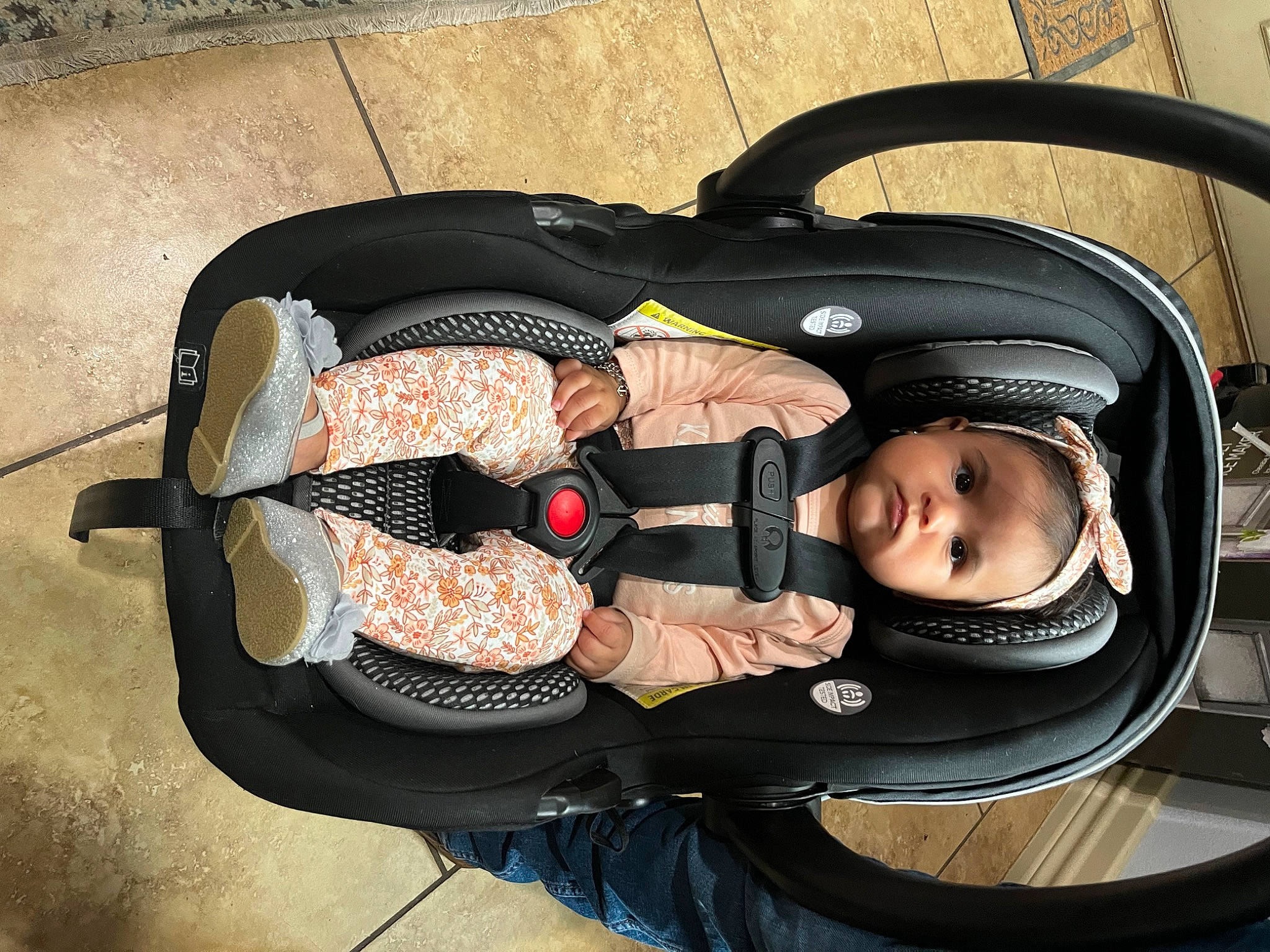 Juliette joined the competition — help win amazing prizes! auto_part, baby, baby_carriage, baby_products, baby_safety, baby_toddler_clothing, bag, baggage, car_seat, child, comfort, cooking, fashion_accessory, food, gas, luggage_and_bags, person, sitting, toddler