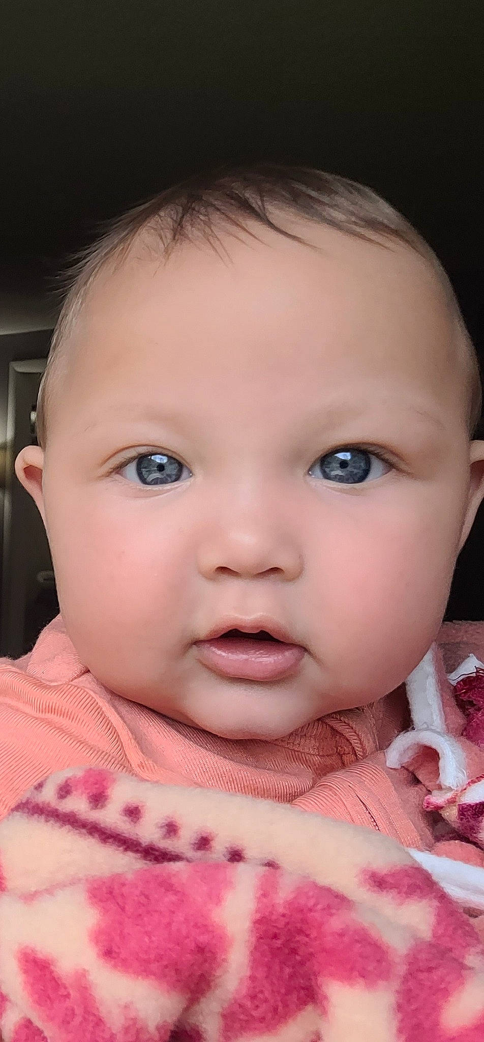 Audrey is registered to the contest to win money with this photo: baby, baby_toddler_clothing, beauty, cheek, chin, ear, eyebrow, eyelash, flash_photography, forehead, hairstyle, happy, iris, lip, mouth, no_expression, nose, organ, person, skin