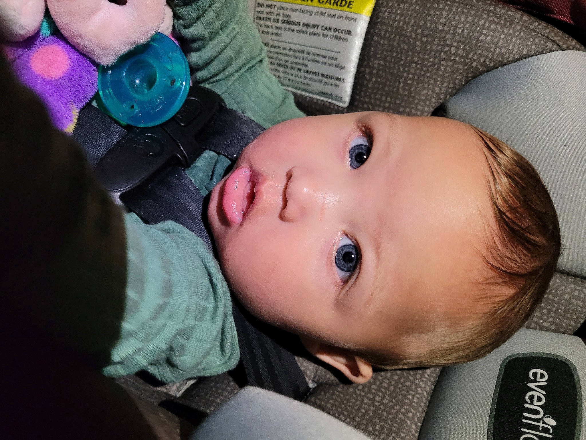 Audrey is registered to the contest to win money with this photo: baby, baby_toddler_clothing, cheek, child, electric_blue, eyebrow, eyelash, finger, fun, iris, lip, mouth, nail, nose, person, skin, sleeve, textile, toddler, watch