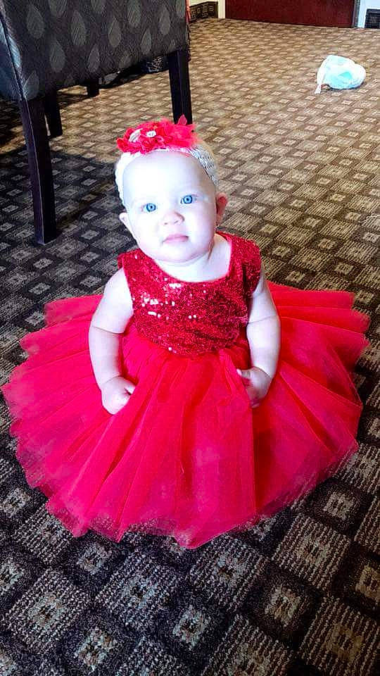 Makenley is registered to the contest to win money with this photo: baby_toddler_clothing, ballet_tutu, child, clothing, costume, dress, magenta, person, pink, red, ruffle, toddler