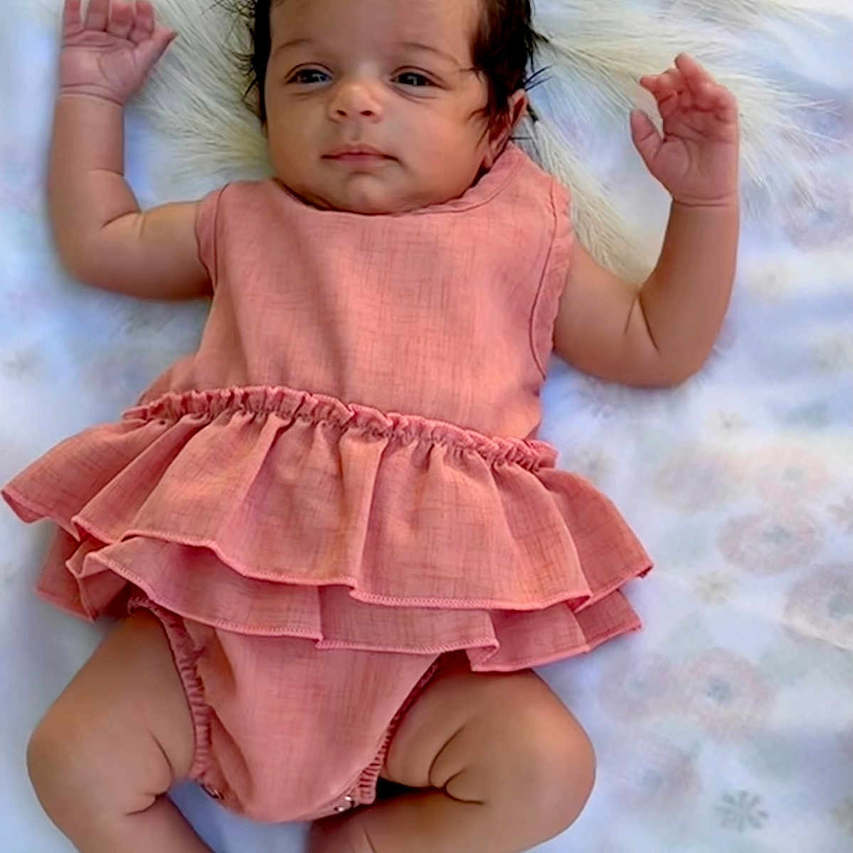 Estelle joined the competition — help win amazing prizes! angel, baby, bodypart, clothing, dress, face, finger, hair, hand, happy, head, newborn, person, photography, portrait, sitting, sleeping, sleeve, smile, toy