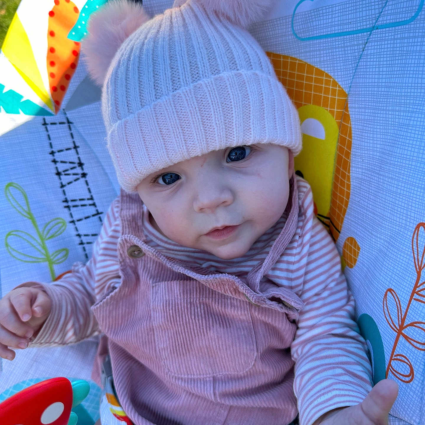 Elina-Mae joined the competition — help win amazing prizes! applique, baby, beanie, bodypart, bonnet, cap, clothing, face, finger, hand, happy, hat, head, knitwear, pattern, person, photography, portrait, smile, sweater