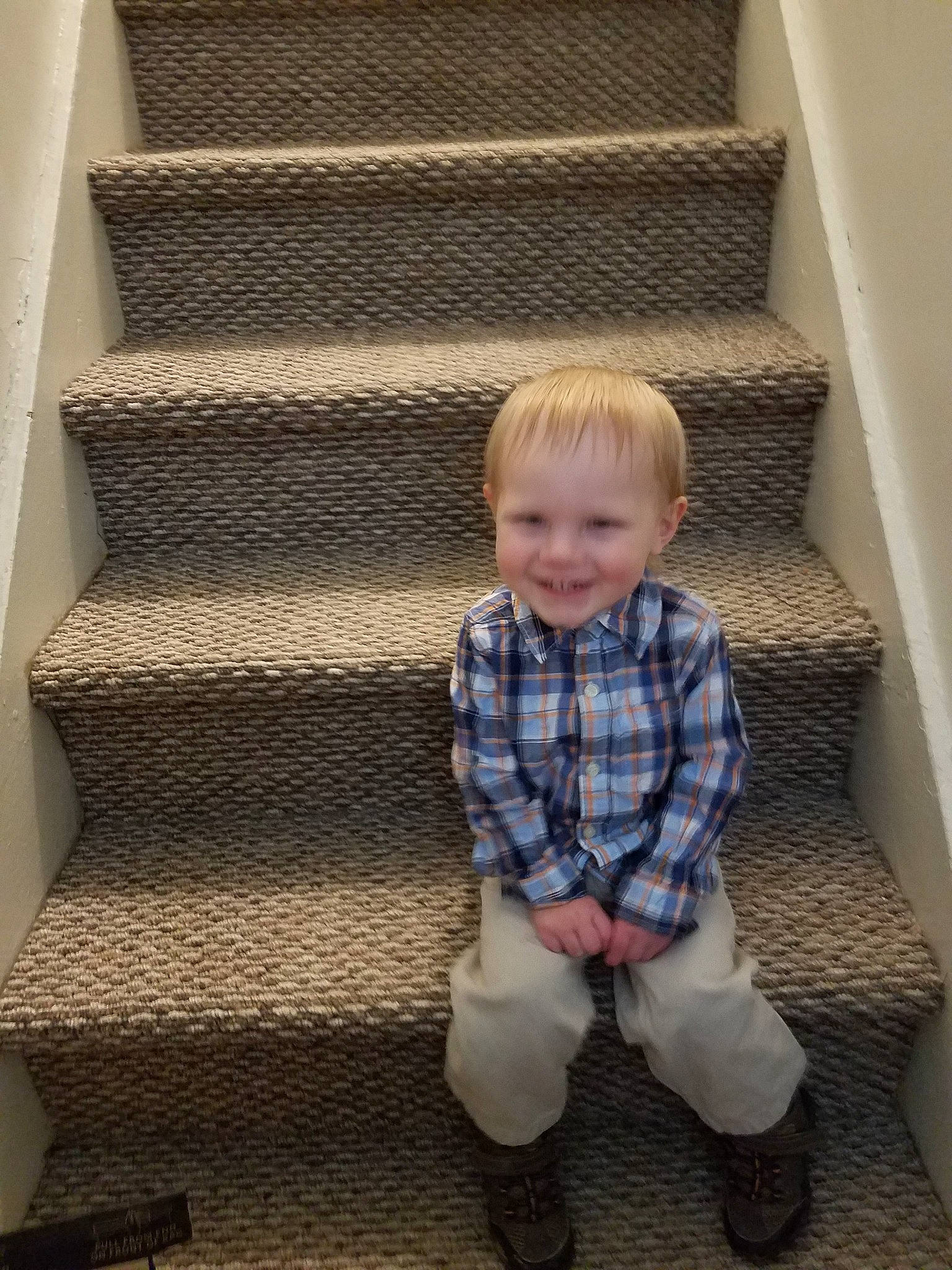 Nicholas joined the competition — help win amazing prizes! child, floor, joy, pattern, person, stairs, toddler