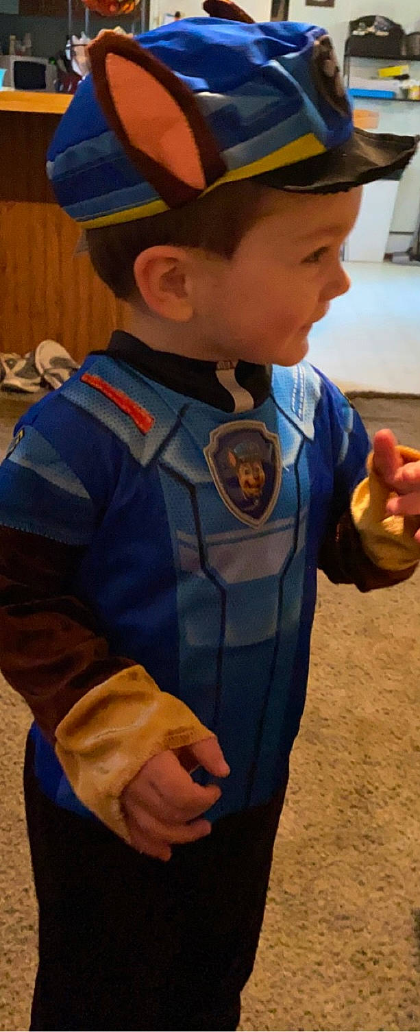 Caiden is registered to the contest to win money with this photo: blue, cap, child, electric_blue, face, fun, gesture, hand, hat, head, military_person, military_uniform, non_commissioned_officer, person, personal_protective_equipment, scout, sleeve, soldier, thumb, toddler