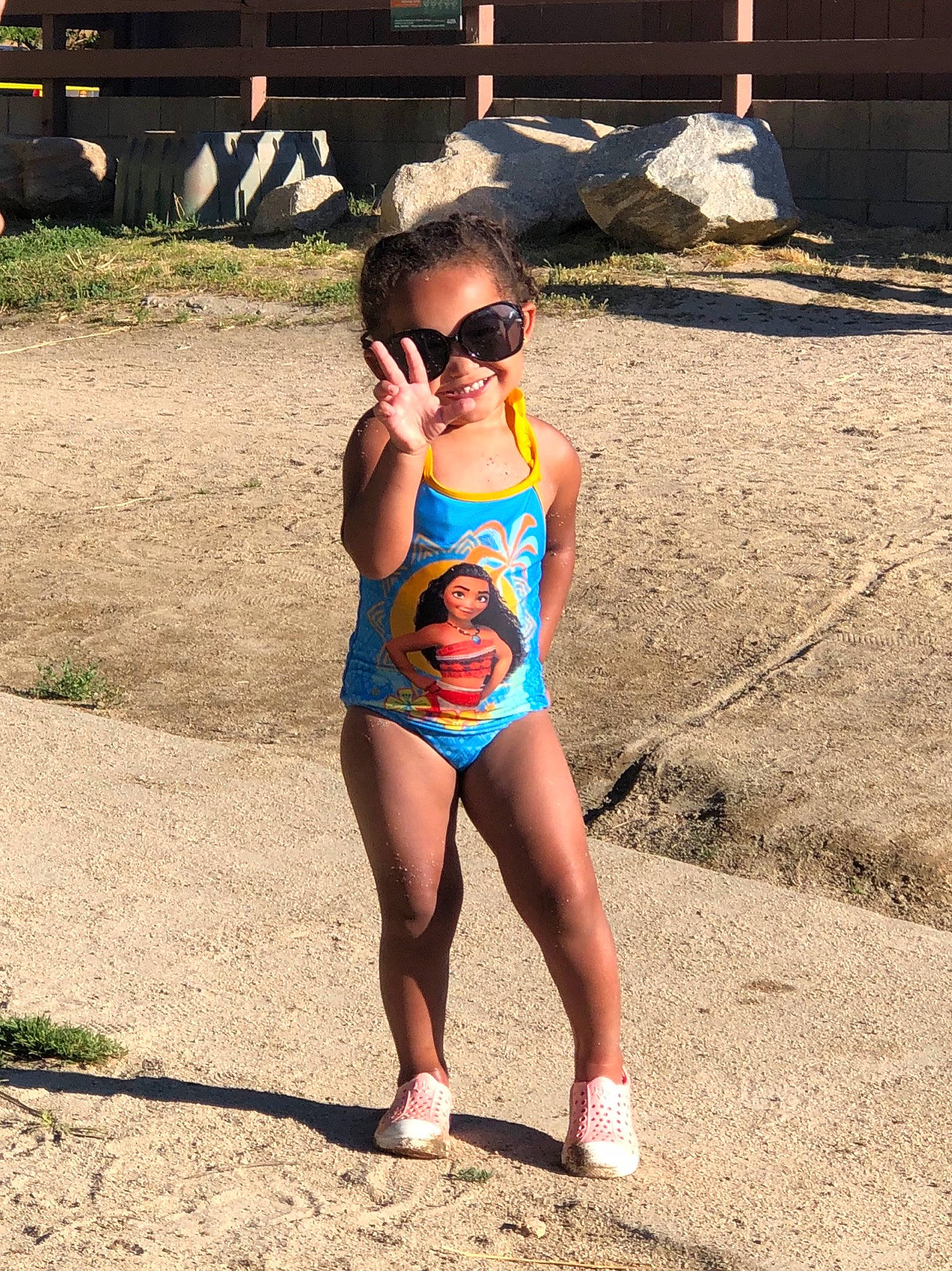 Laveah joined the competition — help win amazing prizes! child, eyewear, fun, joy, leisure, person, recreation, smile, summer, sunglasses, swimwear, tree, vacation