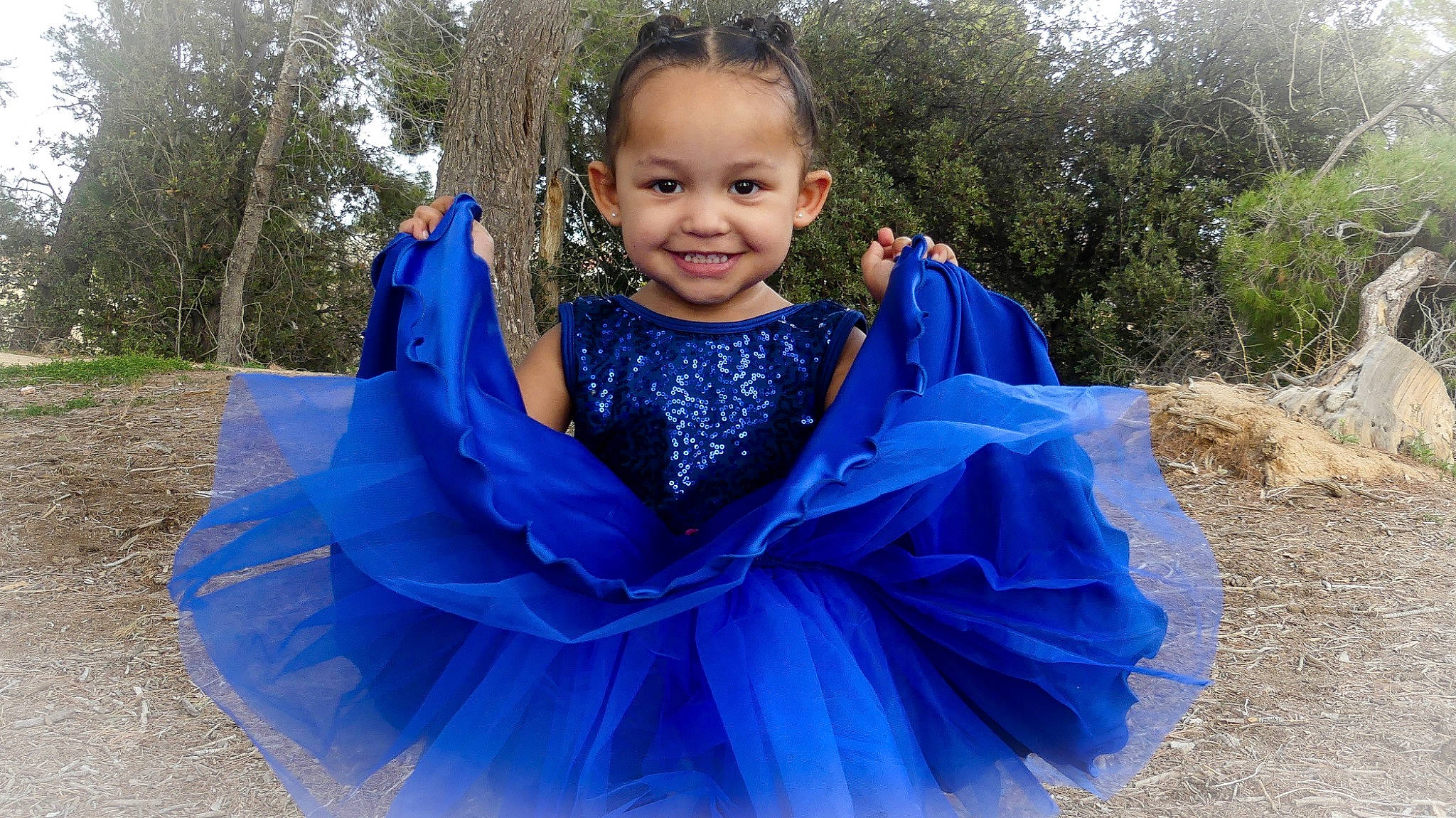 Laveah joined the competition — help win amazing prizes! blue, child, clothing, costume, dress, electric_blue, joy, person, product, smile, toddler