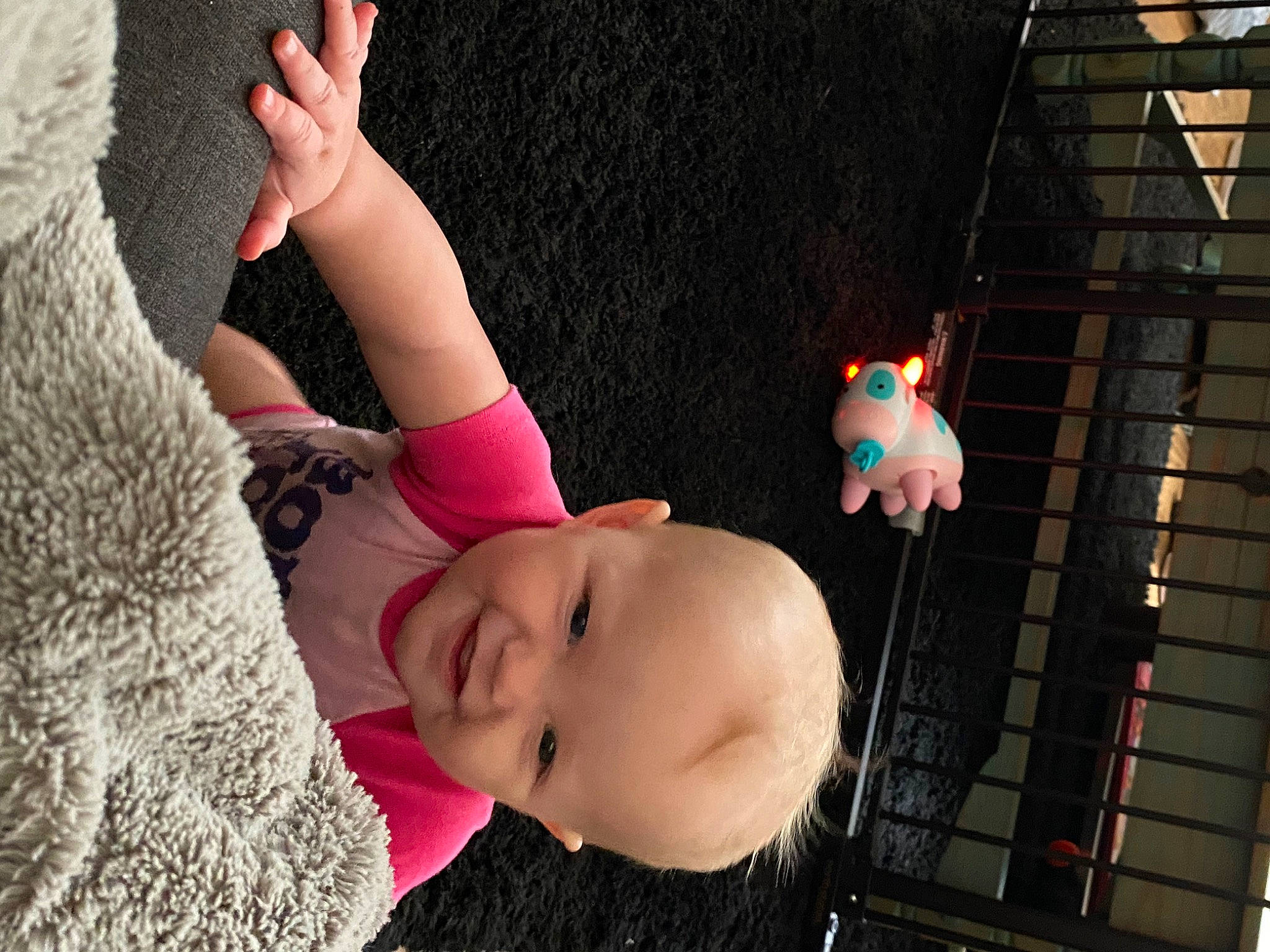 Nevaeh joined the competition — help win amazing prizes! baby, beauty, black, black_hair, child, comfort, doll, eyelash, flash_photography, fun, gesture, happy, human_leg, joint, muscle, person, photograph, pink, skin, toddler