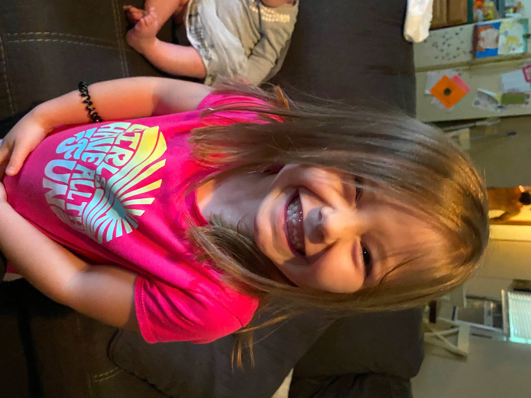 Aubrey joined the competition — help win amazing prizes! active_tank, arm, bangs, black_hair, chest, cool, elbow, eyelash, fun, happy, human_leg, joint, joy, layered_hair, long_hair, magenta, mouth, neck, person, shoulder