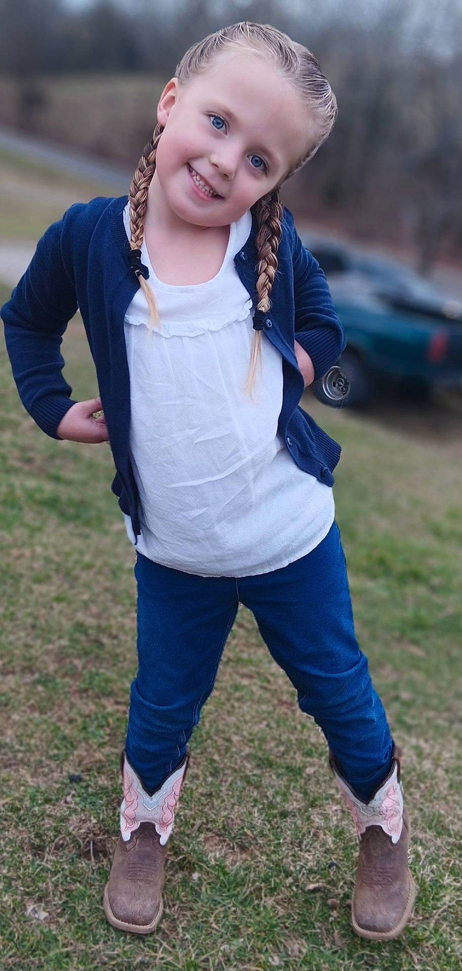 Raelyn joined the competition — help win amazing prizes! boy, child, clothing, coat, face, footwear, grass, hair, head, jeans, longsleeve, male, pants, person, photography, plant, portrait, shoe, sleeve, sneaker