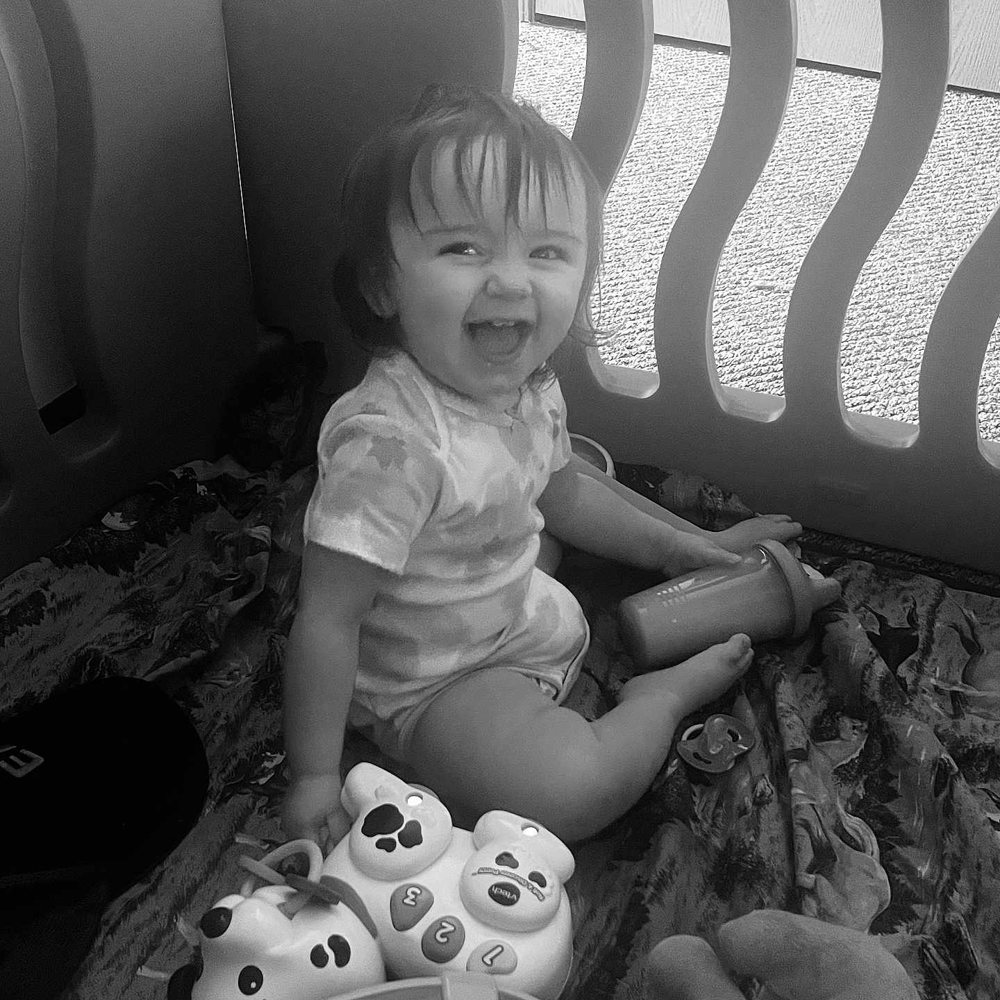 Nevaeh is registered to the contest to win money with this photo: accessories, applique, architecture, baby, ball, barefoot, baseball, baseballglove, basket, bed, bedroom, blanket, blonde, bodypart, bottle, brush, building, cake, chair, clothing
