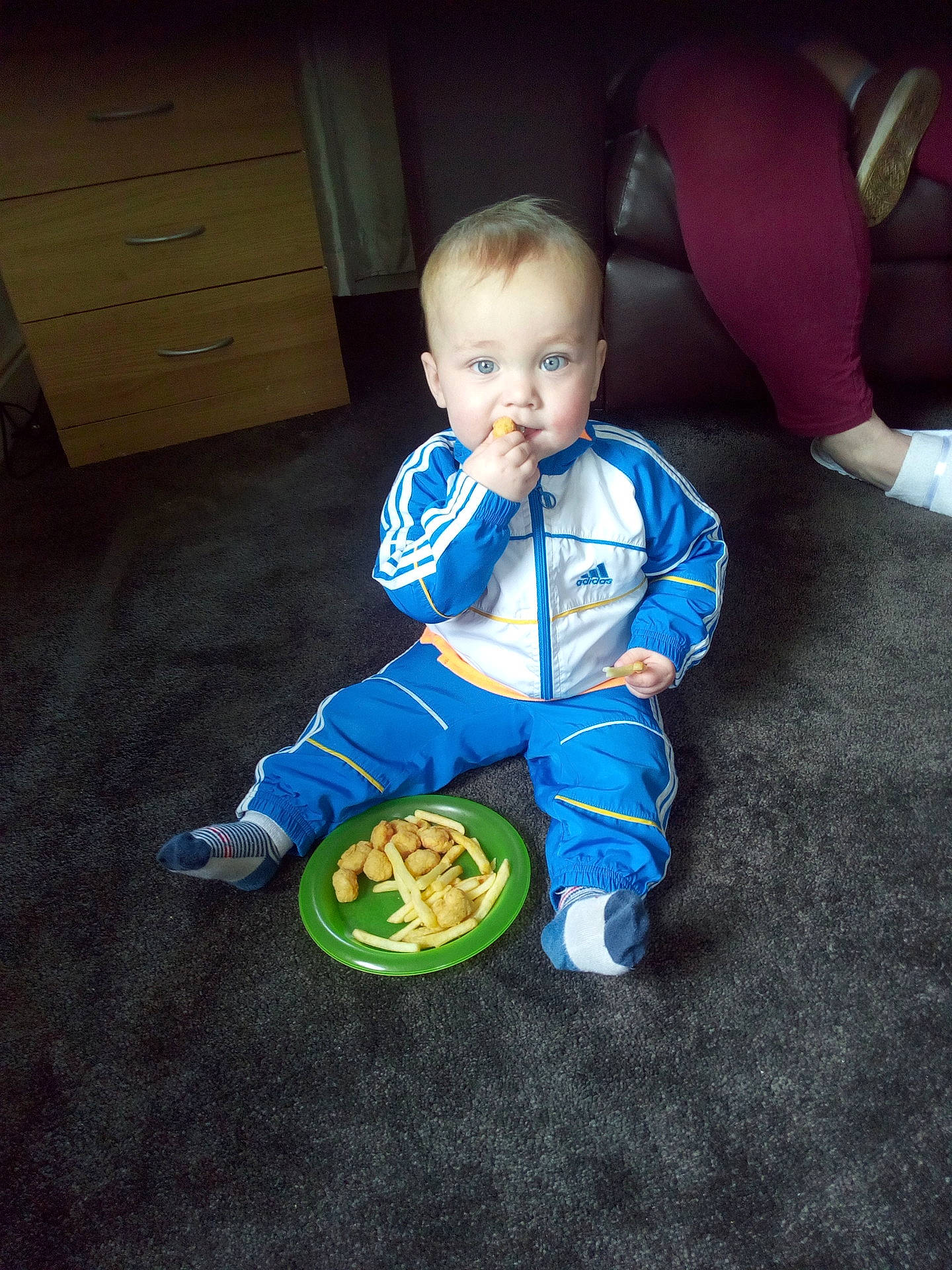 Ajay joined the competition — help win amazing prizes! blue, child, day, human_positions, infant, people, person, play, sitting, toddler