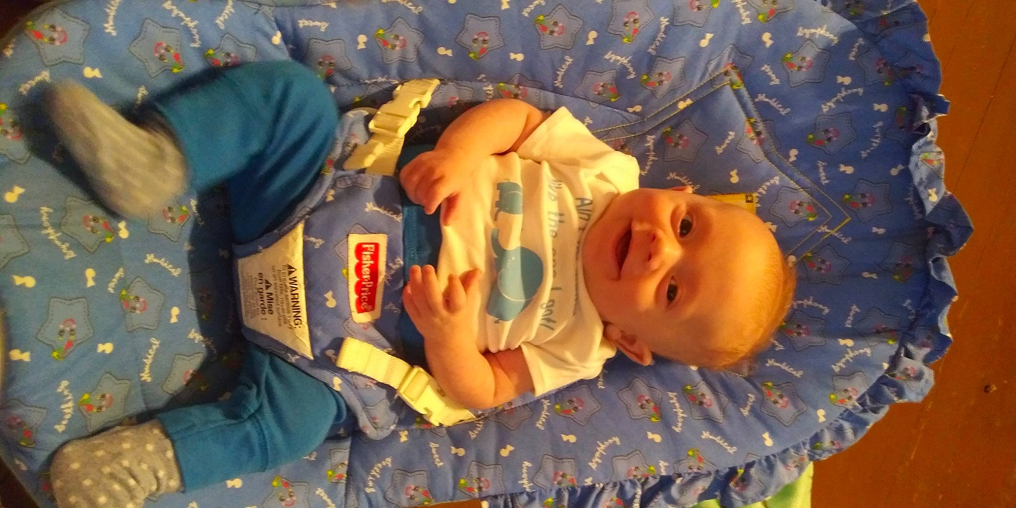 Gavin joined the competition — help win amazing prizes! baby, baby_products, baby_toddler_clothing, cheek, child, comfort, finger, fun, happy, head, human, mouth, orange, pattern, person, play, product, skin, textile, toddler